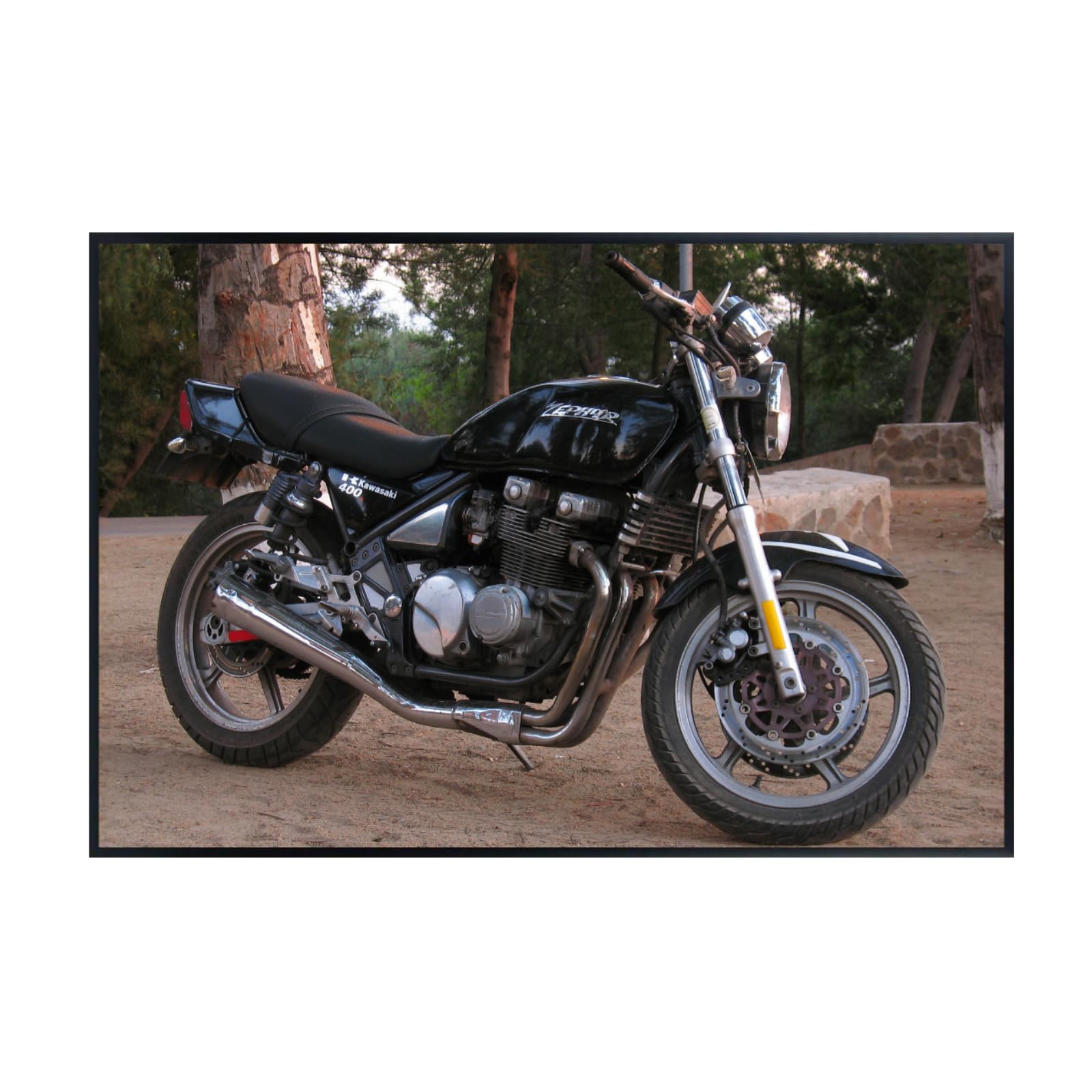 Kawasaki Ninja 400 Motorcycle Poster - Sport Bike Wall Art for Garage, office or Man Cave