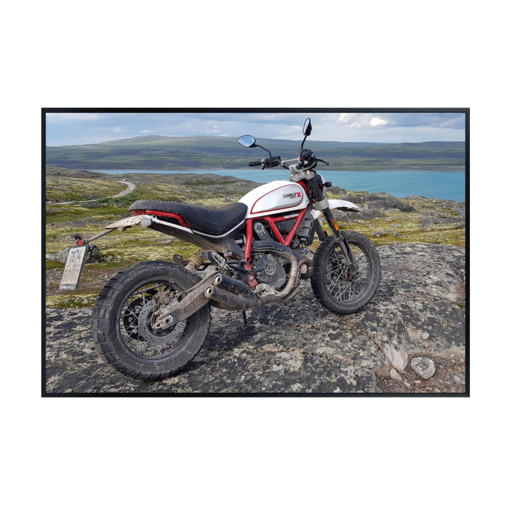Ducati Scrambler Motorcycle Poster - Retro Motorbike Wall Art Print for Garage, Office, or Man Cave