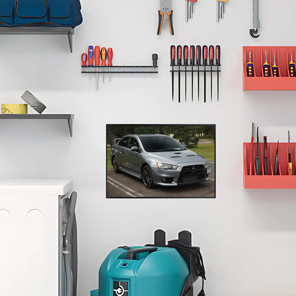 Blessed Posters Mitsubishi Lancer Evo VI Wall Poster – Classic JDM Drift Car Art for Garage Bedroom Office or Living Room – Retro Japanese Tuner Decor