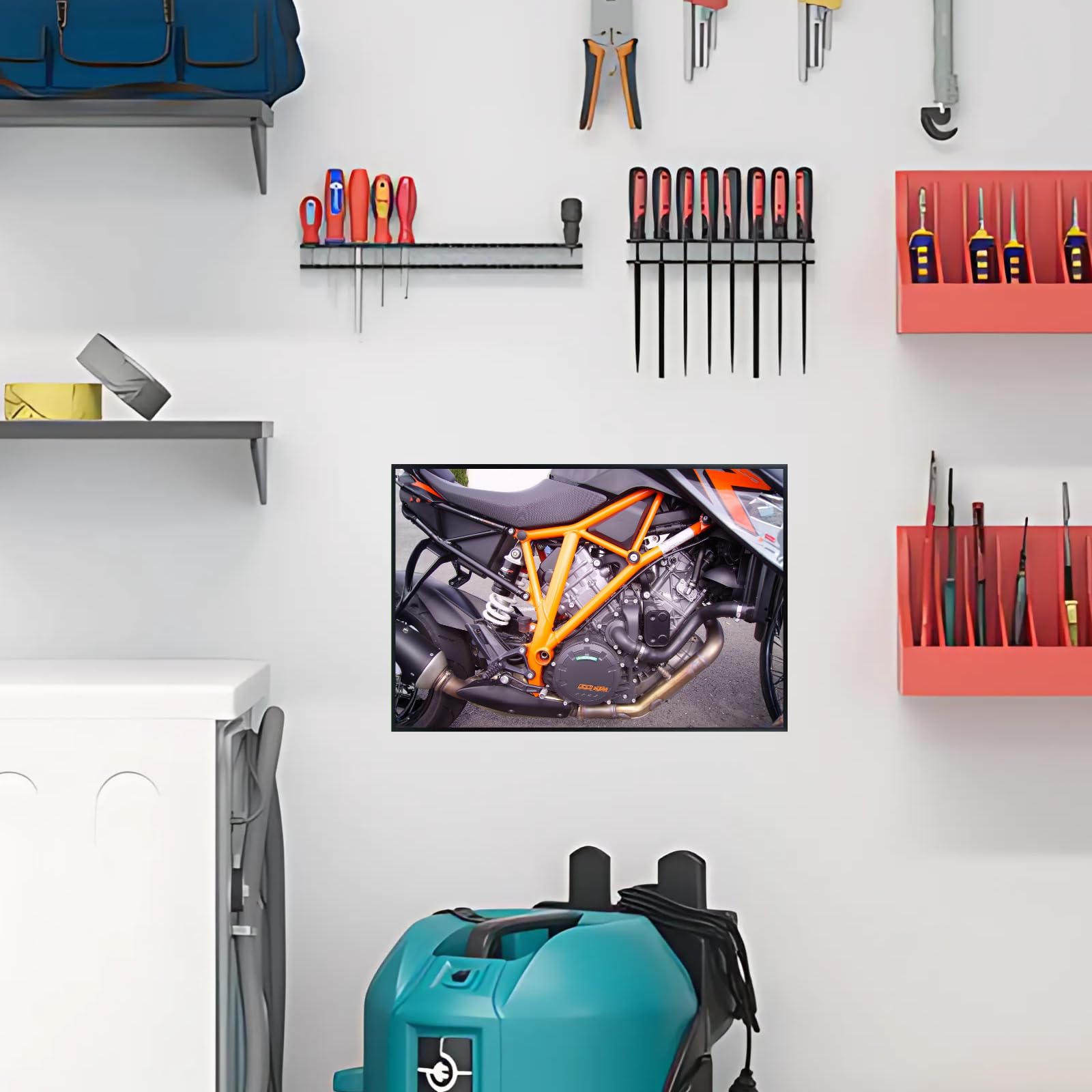 KTM 1290 Super Duke R Engine Poster - Motorcycle Wall Art Decor for Garage, Office, or Workshop