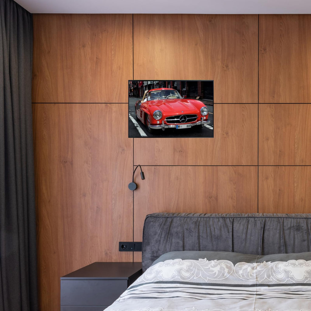 Blessed Posters Mercedes-Benz 300SL Gullwing Poster – Classic Sports Car Wall Art Print – Luxury Automotive Poster for Garage Office Bedroom Living Room