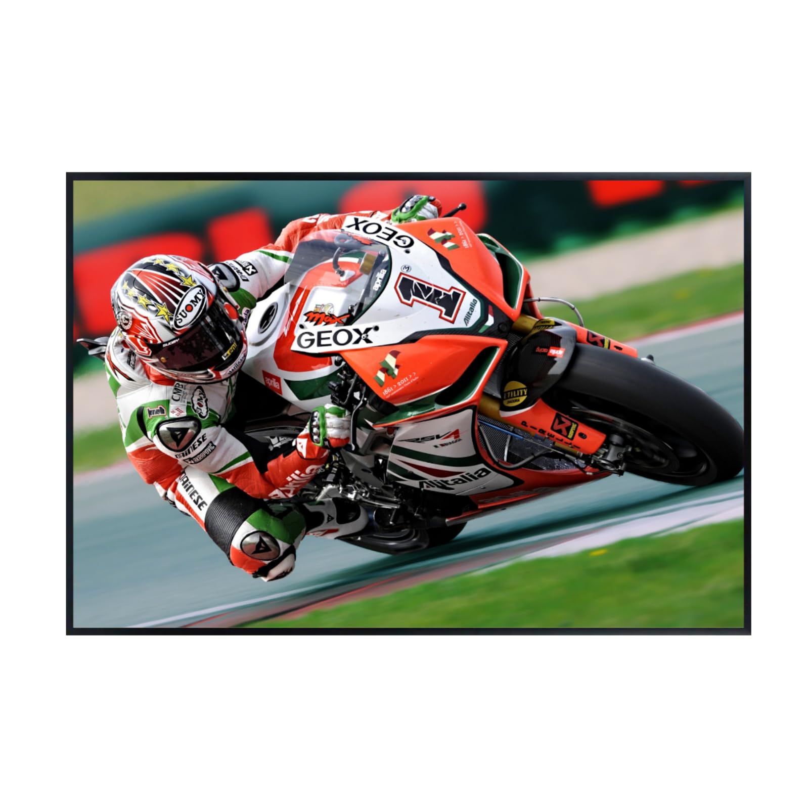 Aprilia RSV Poster -  Motorcycle Wall Art Print for Garage, Office, or Rider Spaces