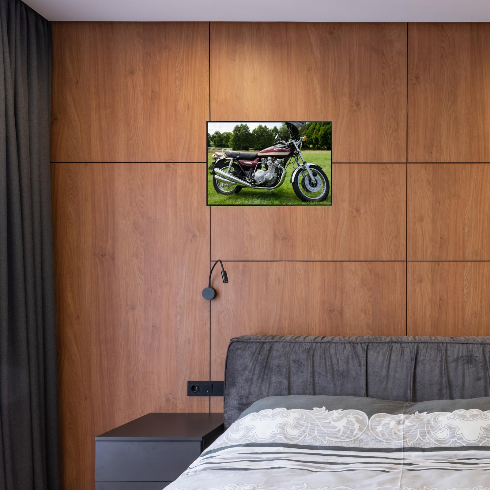 Kawasaki Z1 Motorcycle Poster - Vintage Bike Wall Art Print for Garage, Office, or Man Cave