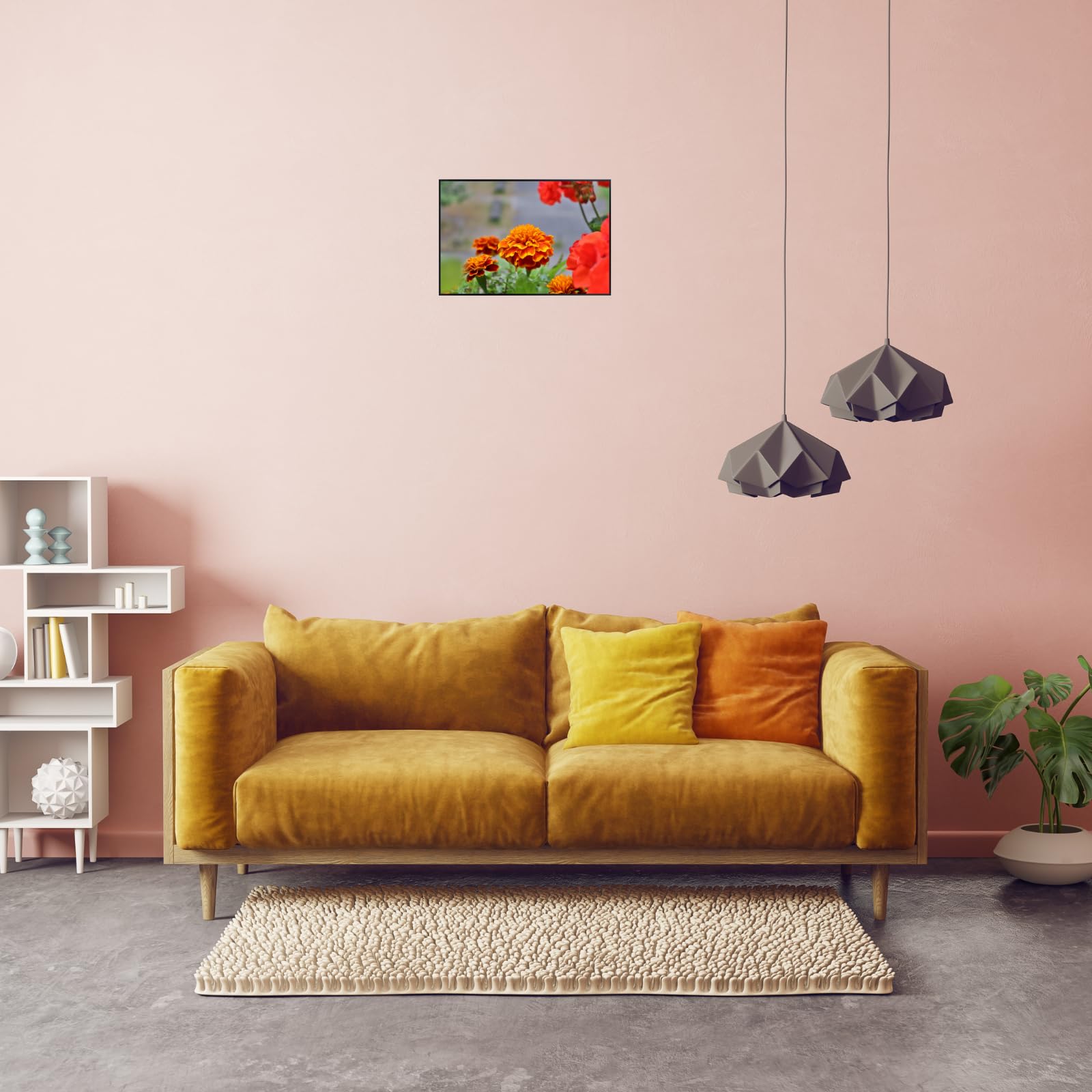 Tagetes Marigold Wall Art Poster – Botanical Flower Print for Home Decor, Nature-Inspired Floral Artwork for Living Room, Bedroom, or Office – Elegant Botanical Poster
