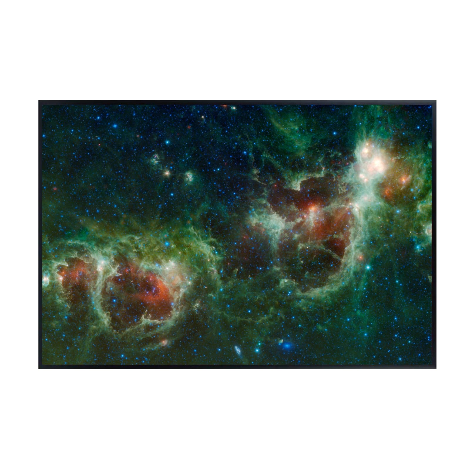 Blessed Posters Heart and Soul Nebula Wall Art Print – Space Galaxy Astronomy Poster – Night Sky Home Decor for Bedroom Living Room Office