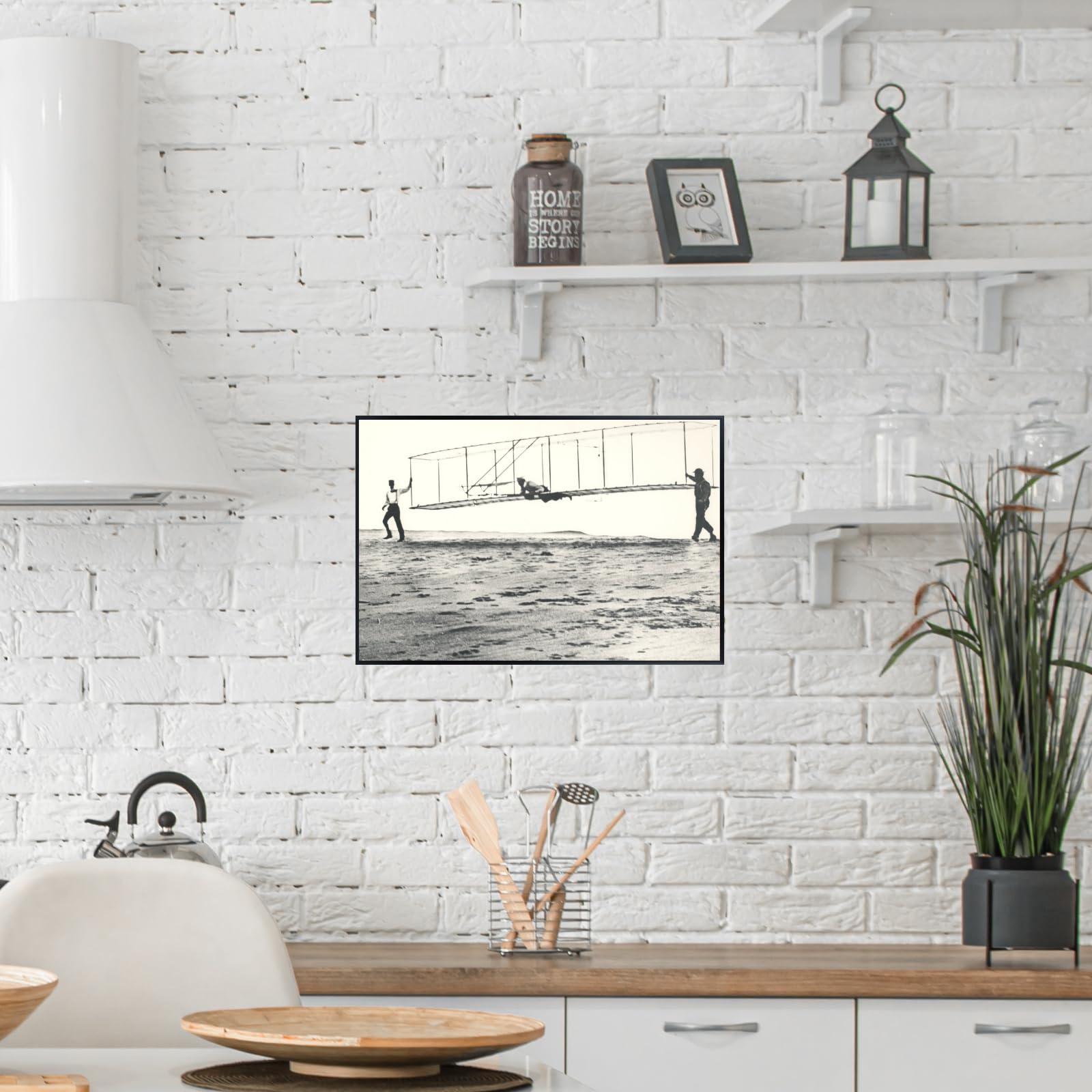 Blessed Posters Wright Brothers Glider Tests Poster – Night Sky Wall Art Print for Home, Bedroom, Living Room, Office – Aviation and Space Photography Artwork