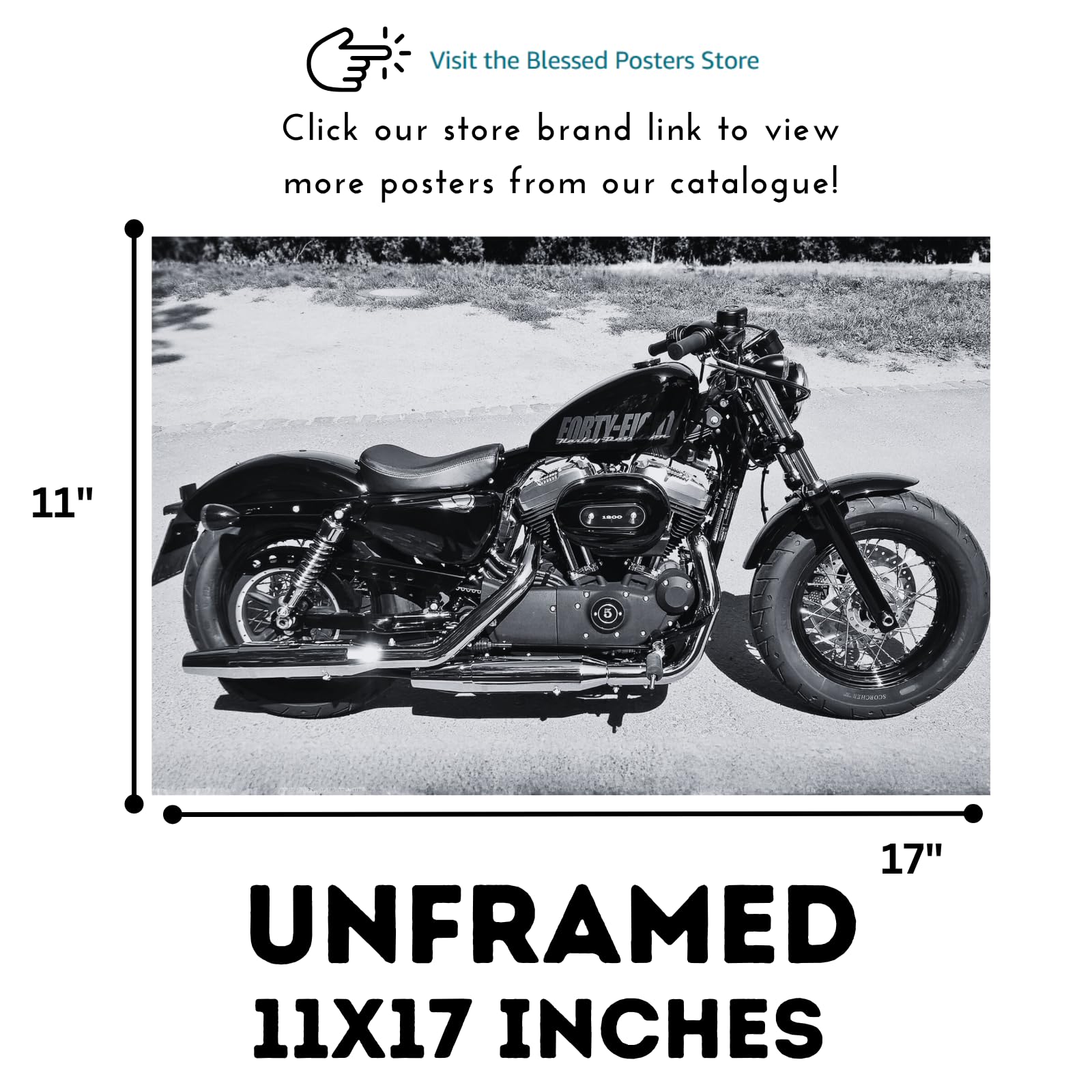 Sportster Poster - Classic Motorcycle Wall Decor for Garage, Office, or Man Cave
