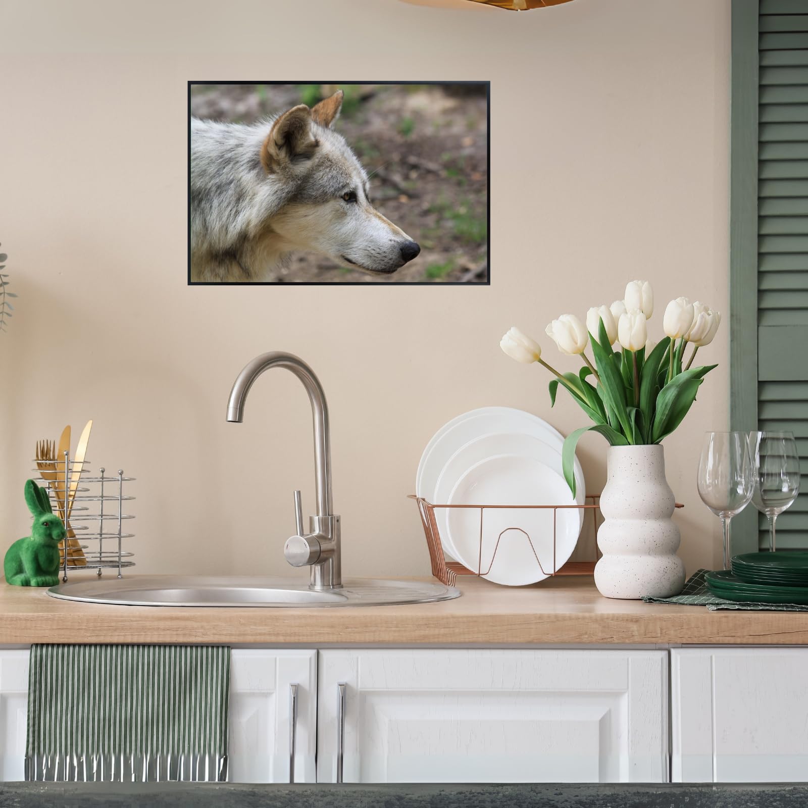 Canis Wolf Poster – Nature Wildlife Wall Art Print for Bedroom, Living Room, Office, Study, or Home Décor