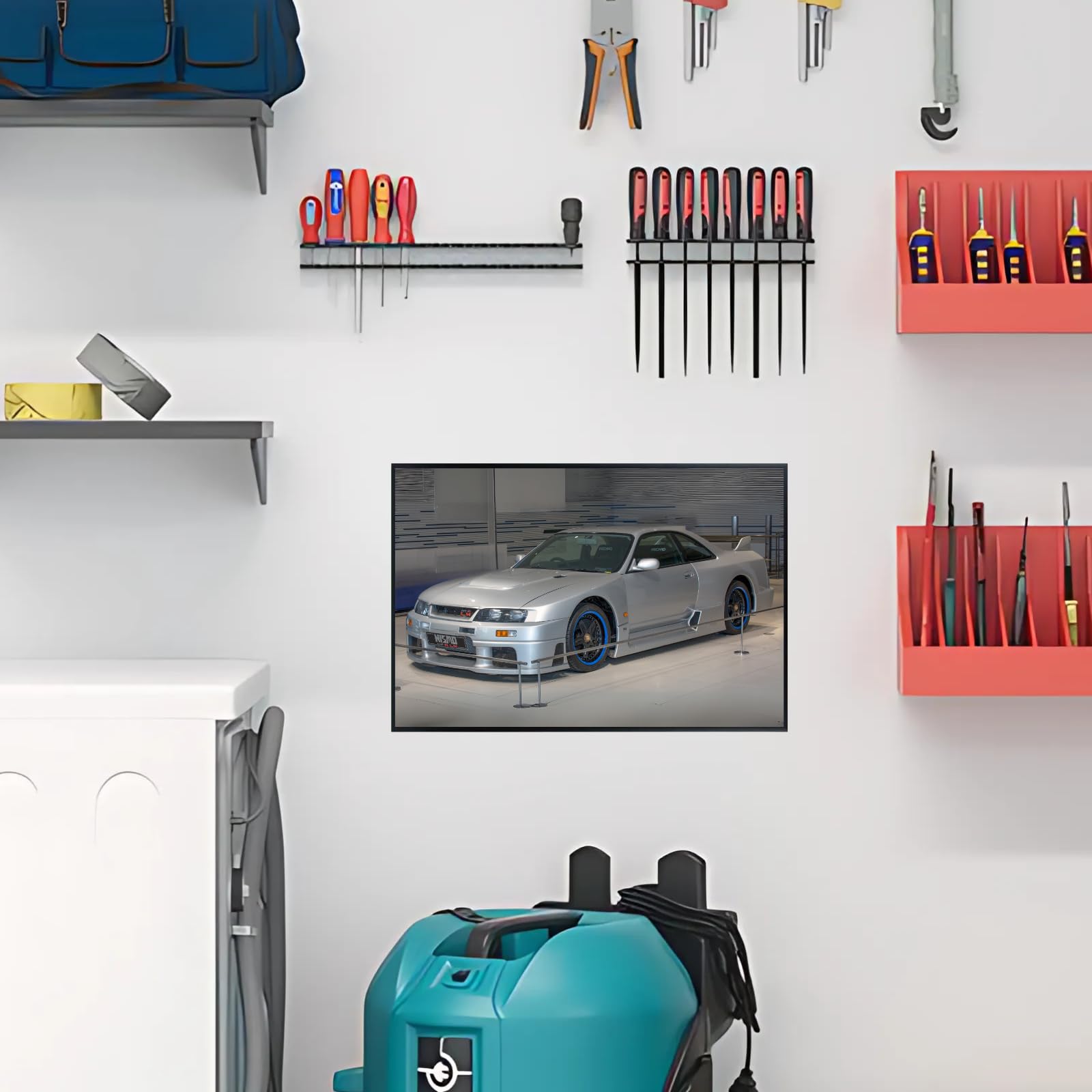 Blessed Posters Skyline GT-R R34 Poster – Retro JDM Icon Wall Art for Garage, Bedroom, Office, or Living Space – Vintage Japanese Car Decor
