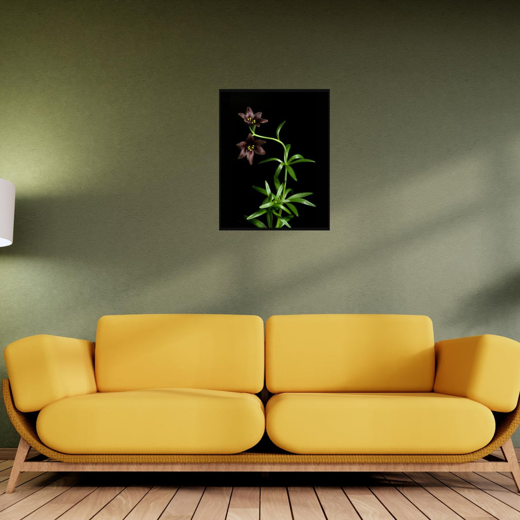 Kamchatka Lily Wall Art Poster – Botanical Fritillaria Camschatcensis Flower Print Home Decor
