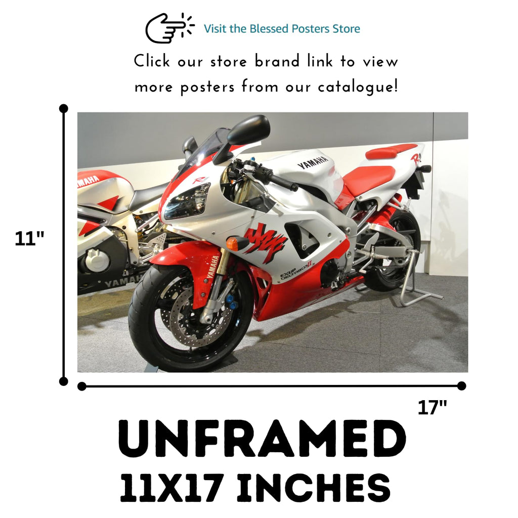 Yamaha YZF-R1 Poster – Sport Bike Wall Art for Motorcycle Enthusiasts, Riders, or Garage Decor