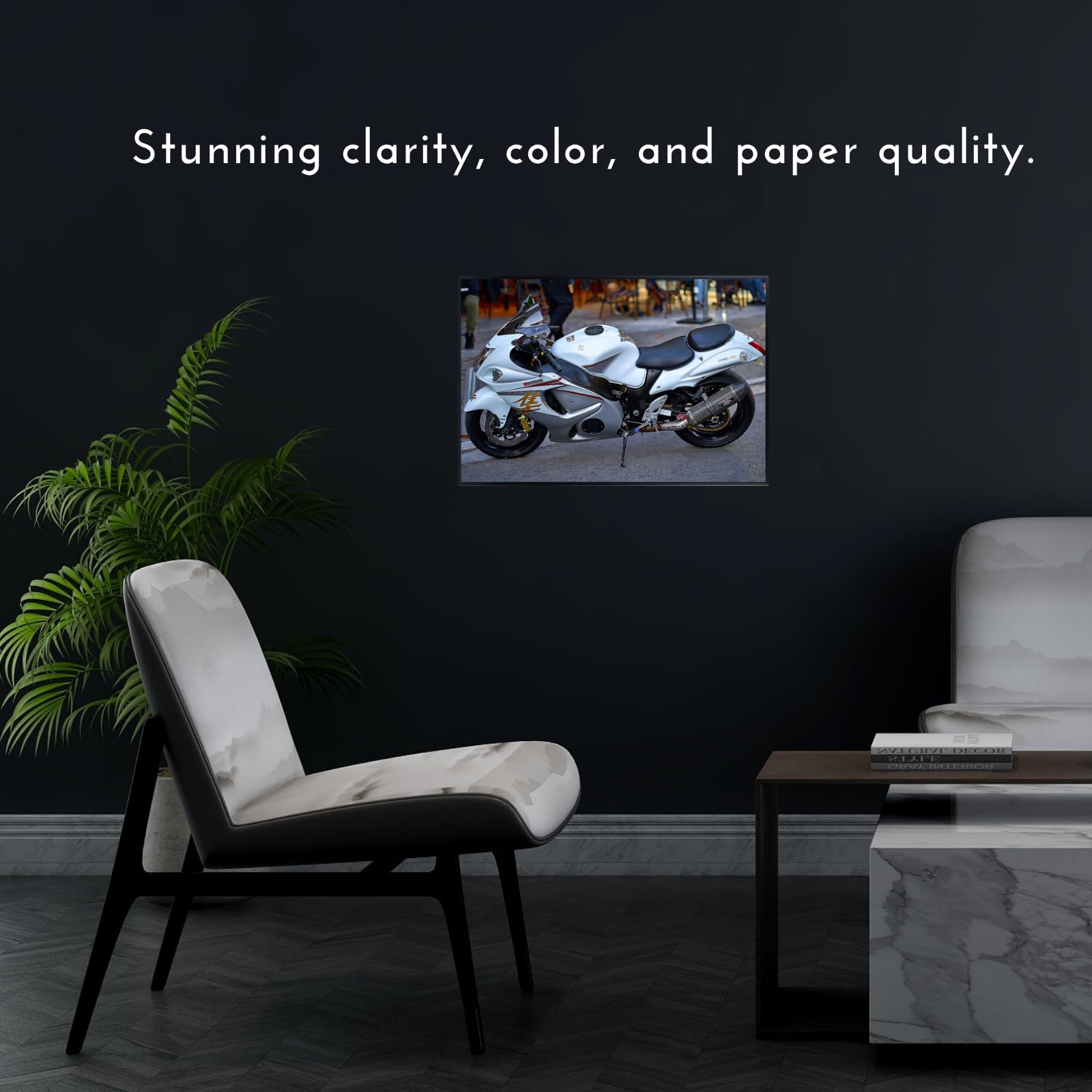 Suzuki Hayabusa GSX 1300 R Poster | Sport Motorcycle Wall Art for Garage, Home, Office