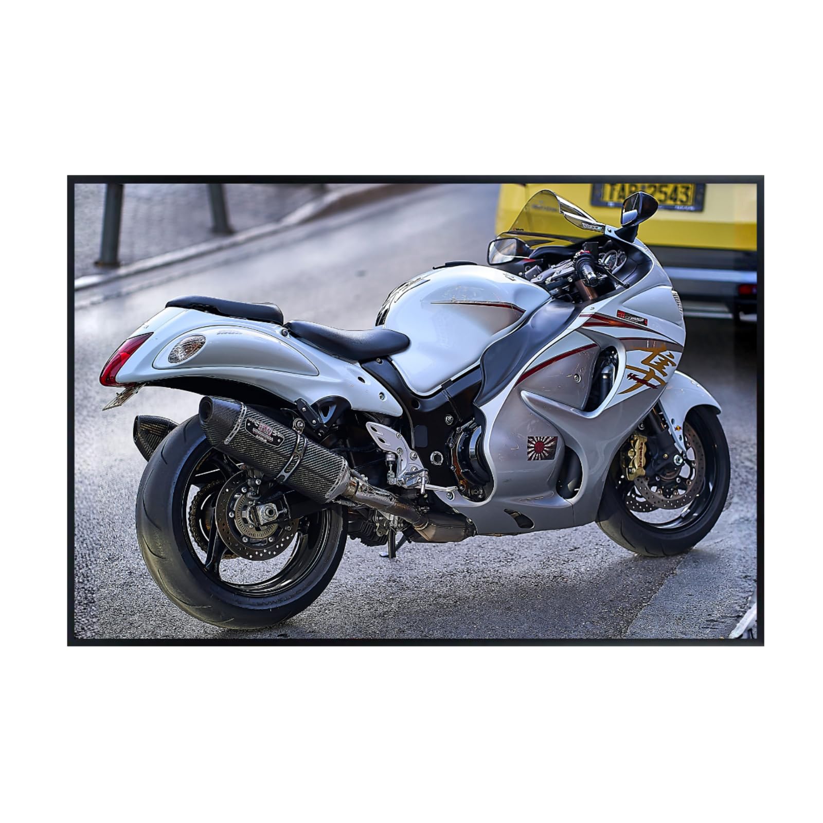 Suzuki Hayabusa Poster - Sport Motorcycle Wall Art for Garage, Office, or Home