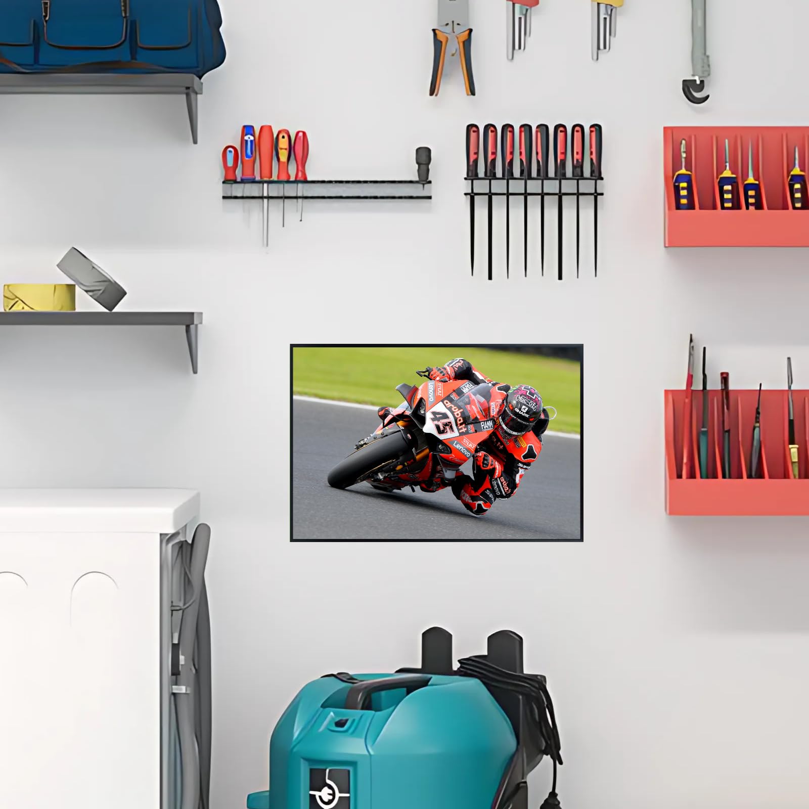 Ducati Panigale V4 Motorcycle Poster – Superbike Wall Deco for Garage, Office, or Man Cave