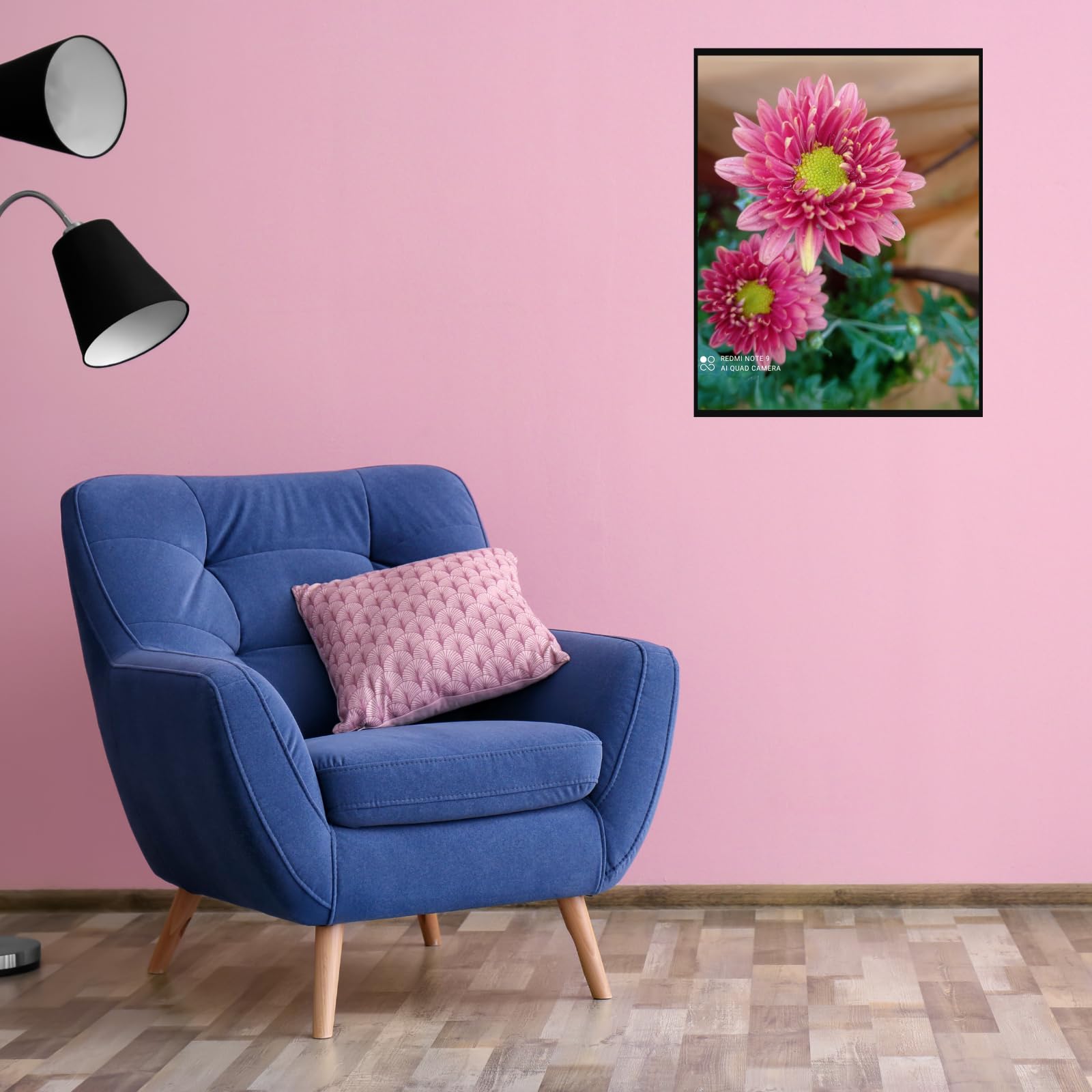 Pink Chrysanthemum Flowers Poster – Botanical Floral Wall Art Print for Living Room, Bedroom, Office, Home Decor – Vintage Nature Artwork