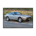 Blessed Posters Datsun 240Z Wall Poster – Retro Japanese Performance Car Print for Office Bedroom Den – Stylish Auto Enthusiast Decor