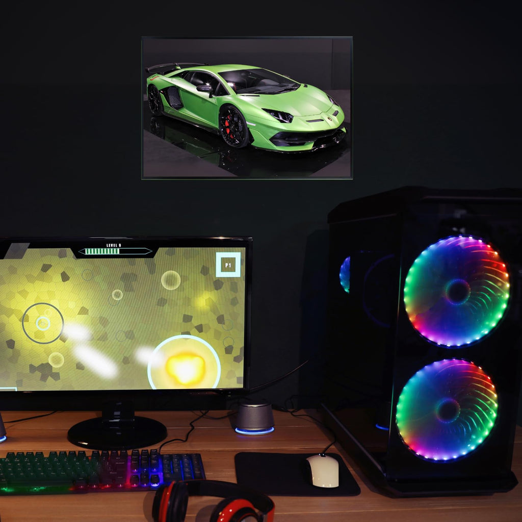 Blessed Posters Lamborghini Aventador SVJ Poster – Luxury Hypercar Wall Art Print for Garage Office Bedroom Living Room Décor – Exotic Supercar Gift