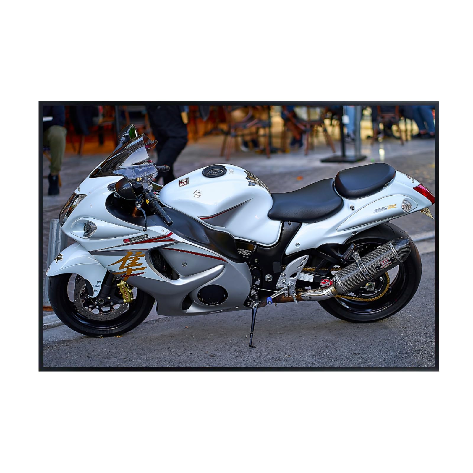 Suzuki Hayabusa GSX 1300 R Poster | Sport Motorcycle Wall Art for Garage, Home, Office