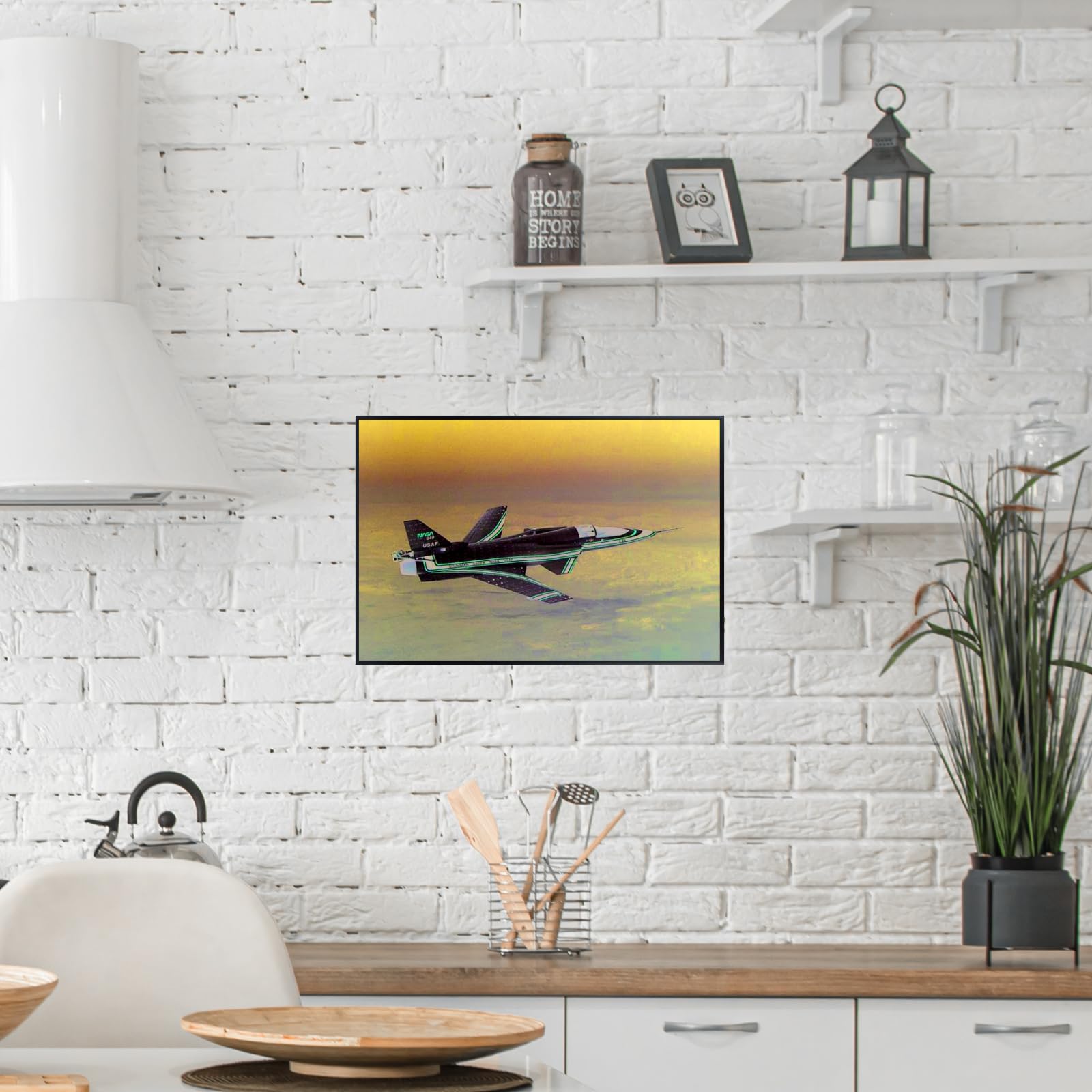 Blessed Posters X-29 in Flight Poster – Night Sky Wall Art Print for Home, Bedroom, Living Room, Office – Aviation and Space Photography Artwork