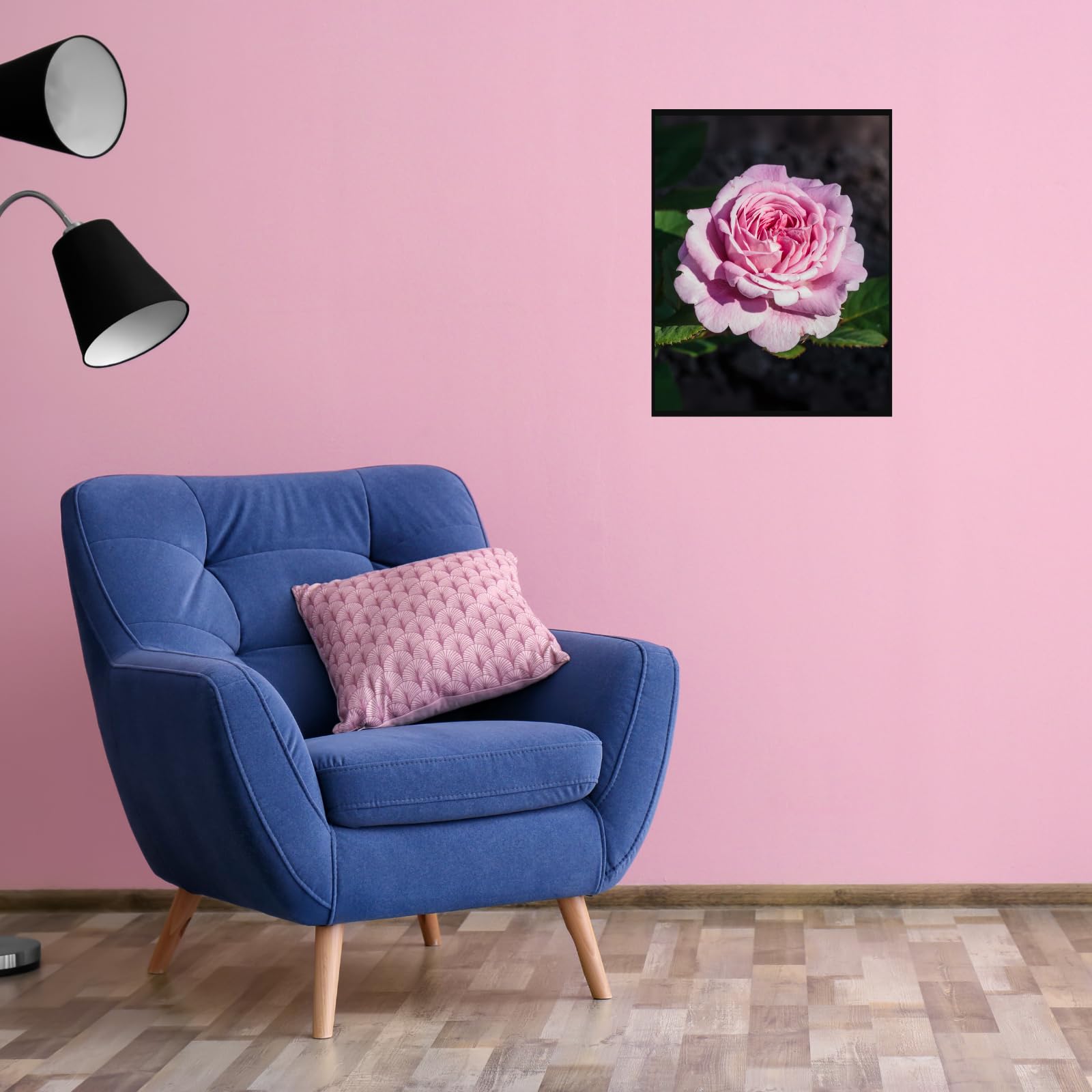 A Shropshire Lad Rose Poster – Peachy Pink Floral Wall Art for Home Decor, Botanical Art Print, Vintage Flower Artwork