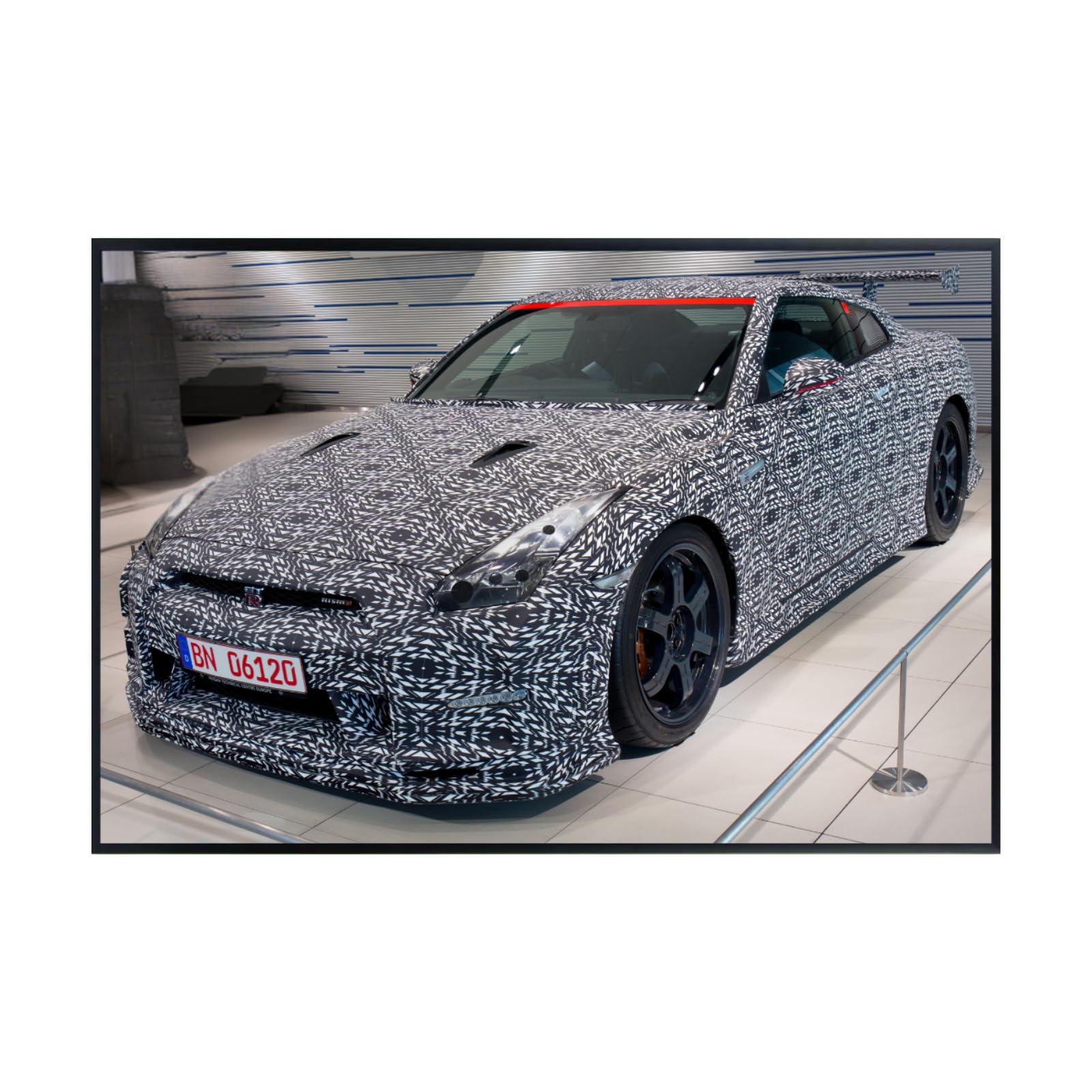 Blessed Posters Nissan GT-R Wall Art – JDM Supercar Poster for Garage, Bedroom, or Office – Iconic Japanese Sports Car Decor Print – Vintage Automotive Artwork Gift for Car Enthusiasts