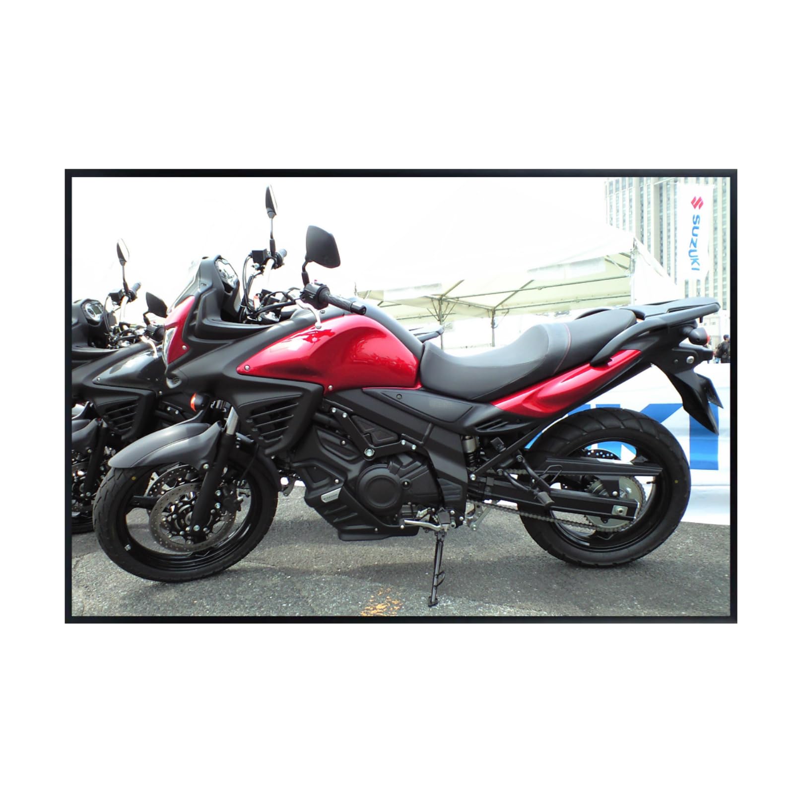 Suzuki V-Strom 650 Motorcycle Poster - Adventure Touring Sportbike Wall Decor for Garage, Living Room or Man Cave