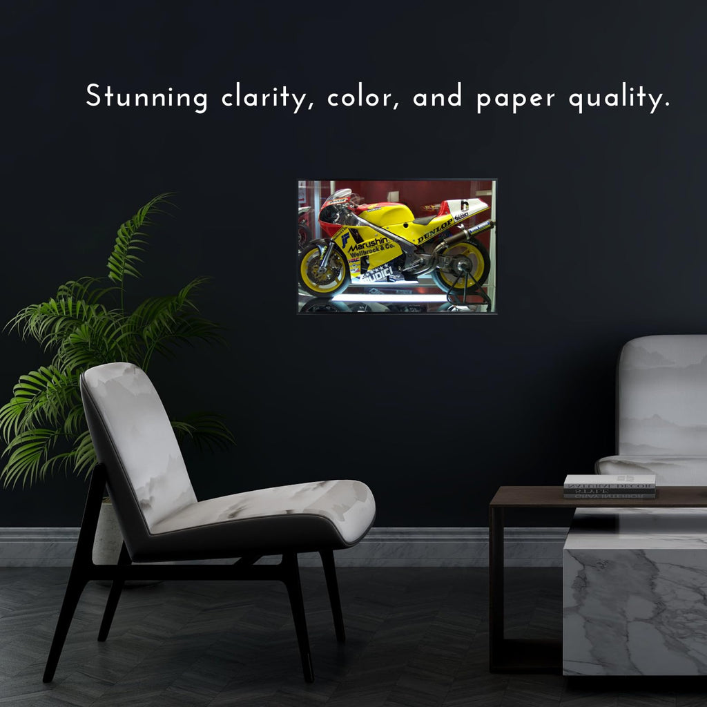 VFR750R RC30 Motorbike Poster - Sport Motorcycle Wall Art fo Garage, Living Room or Man Cave