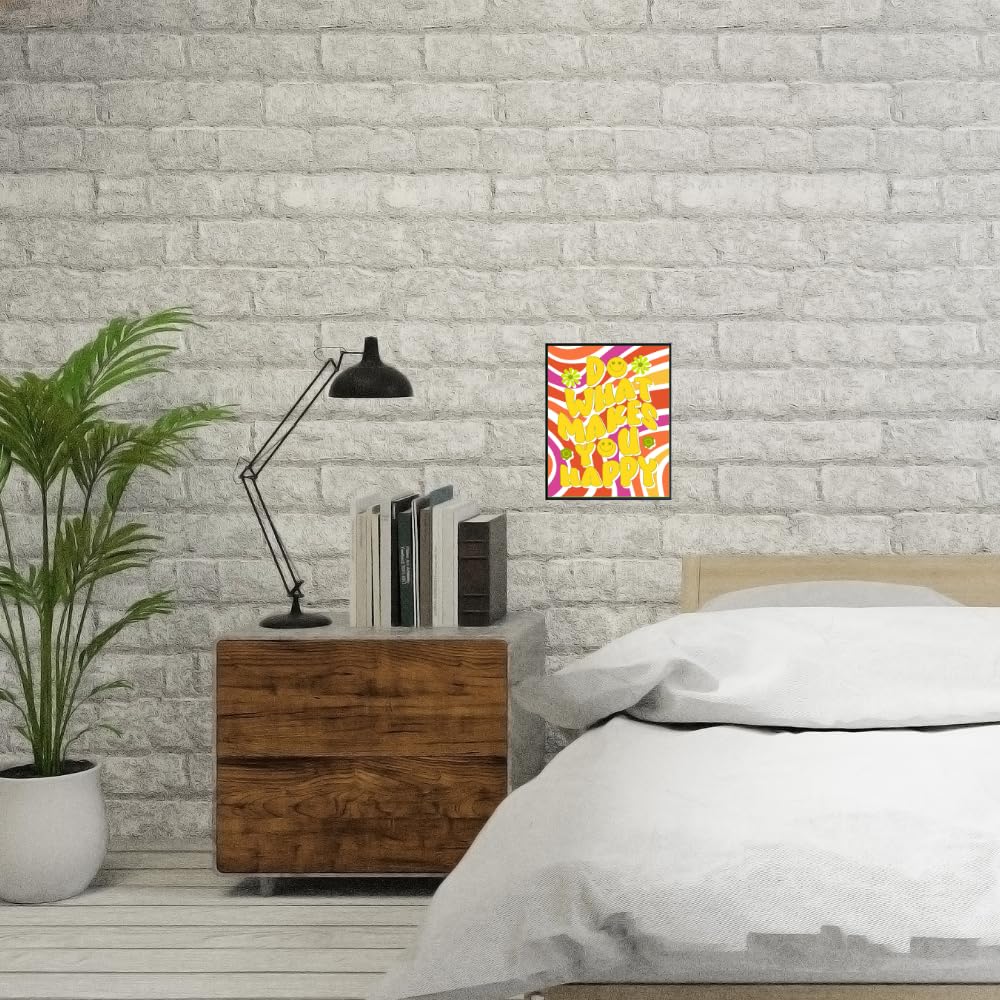 Blessed Poster Do What Makes You Happy Positive Affirmation Wall Art Motivational Print Room Decor for Girls Women Bedroom Home