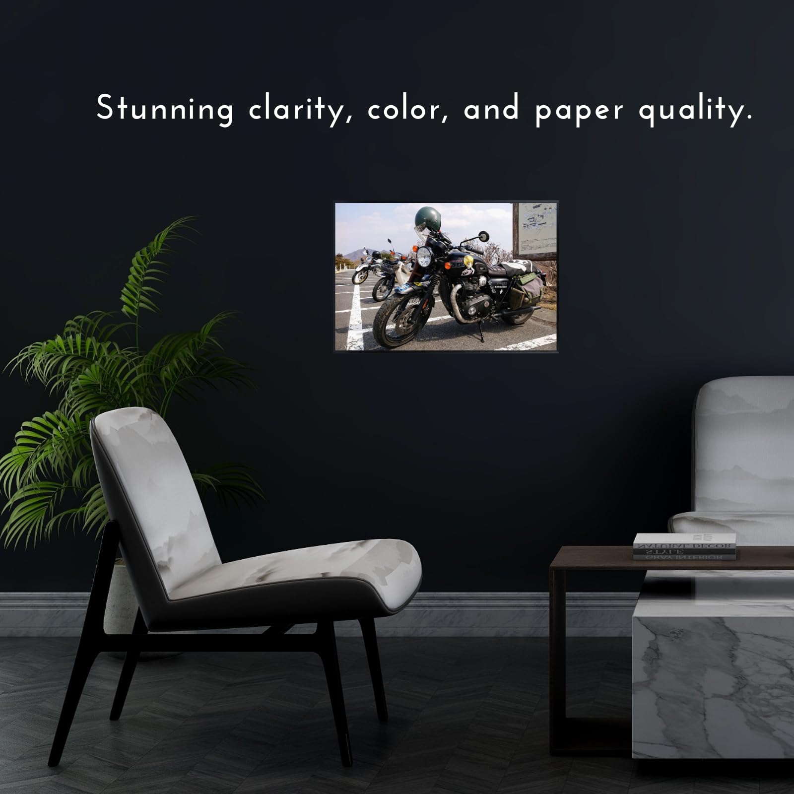 Triumph Bonneville T100 Wall Art – Vintage Motorcycle Poster for Garage, Office, or Man Cave