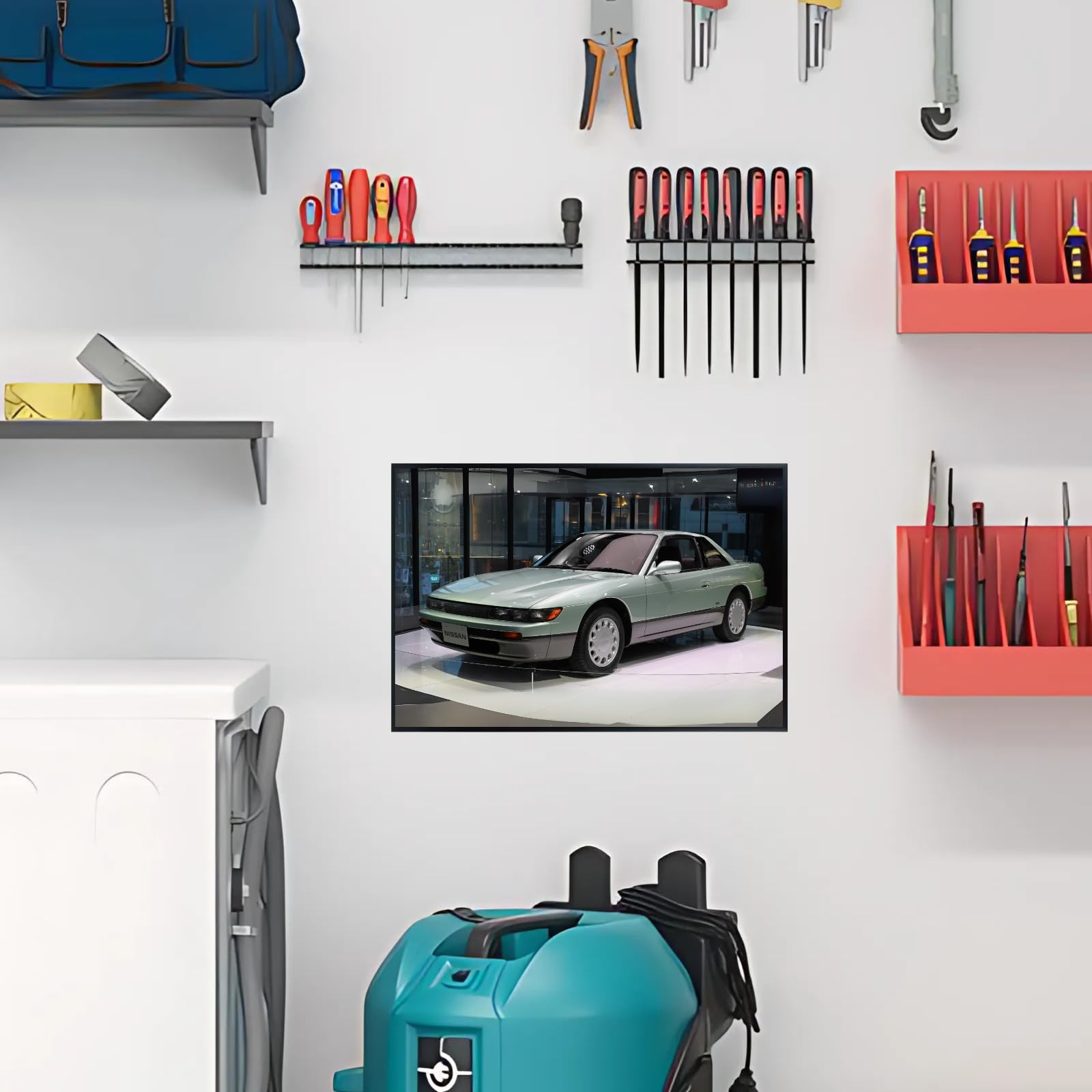 Blessed Posters Nissan Silvia S13 S14 Drift Car Poster – Retro Racing Inspired Wall Art for Garage Bedroom Office Studio High Octane Tuner Decor