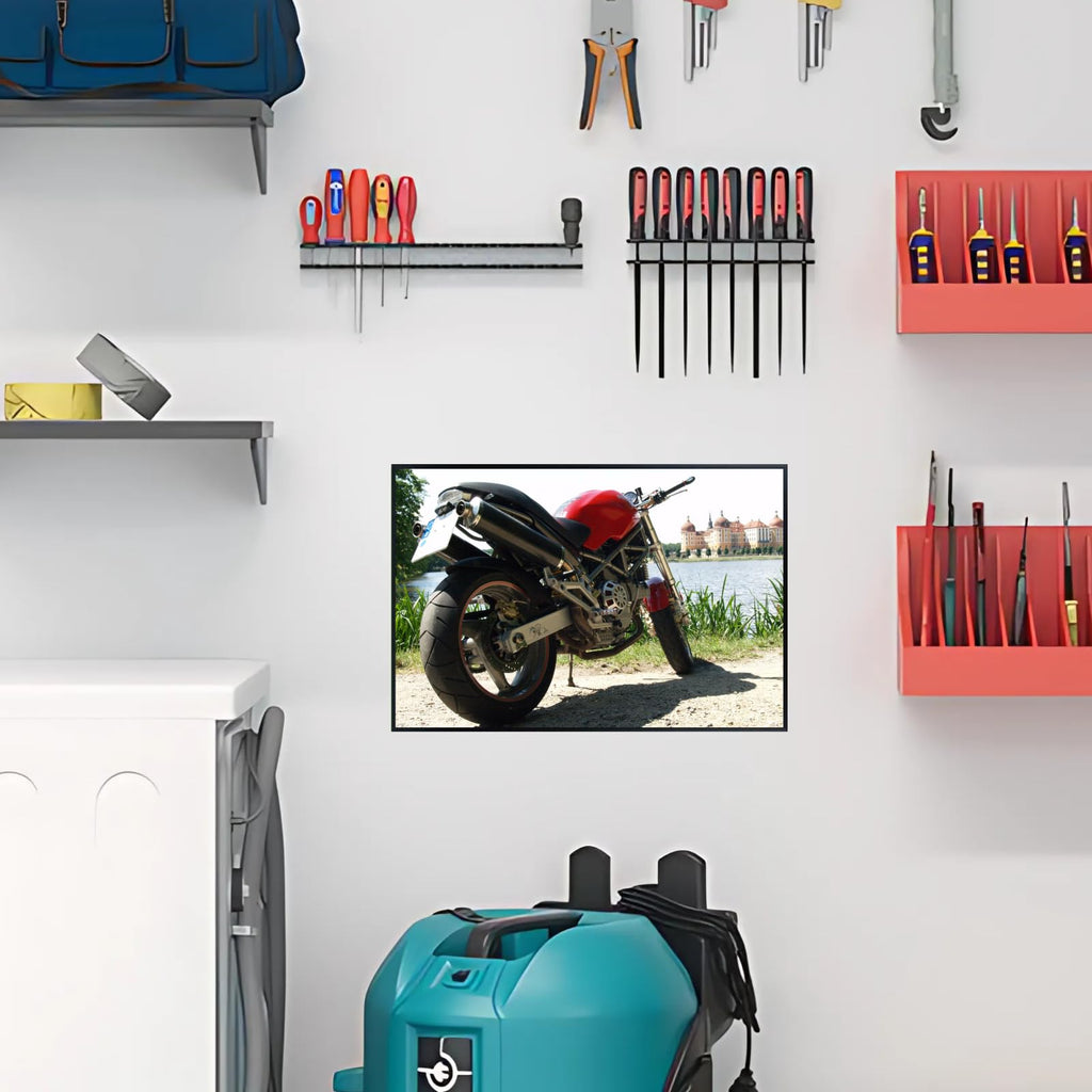 Ducati Monster Motorcycle Poster - Motor Bike Wall Decor for Garage, Office, or Man Cave