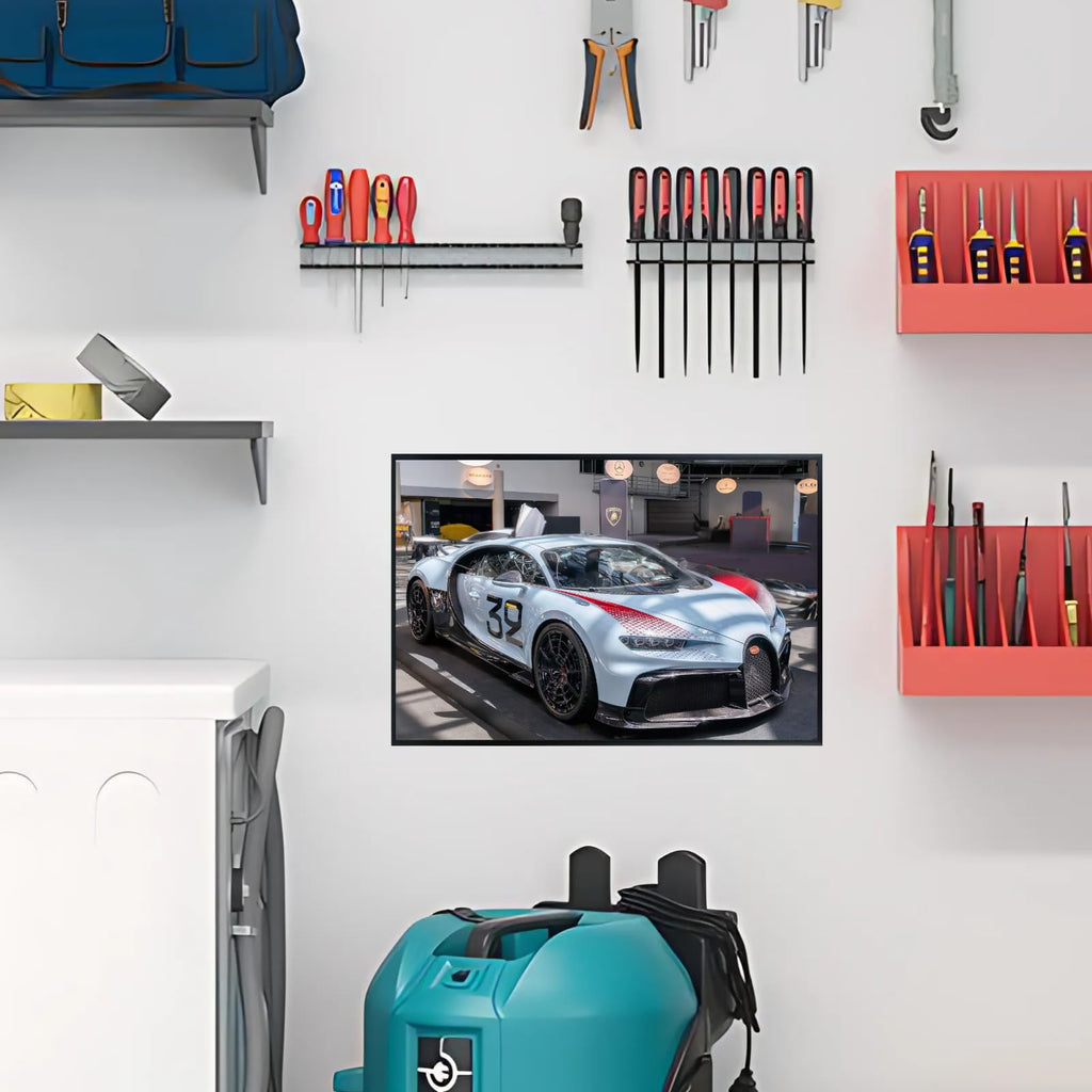 Blessed Posters Bugatti Chiron Wall Art – Modern Supercar Poster for Garage, Office, or Living Room – Luxury Hypercar Print – Automotive Art Gift for Car Collectors