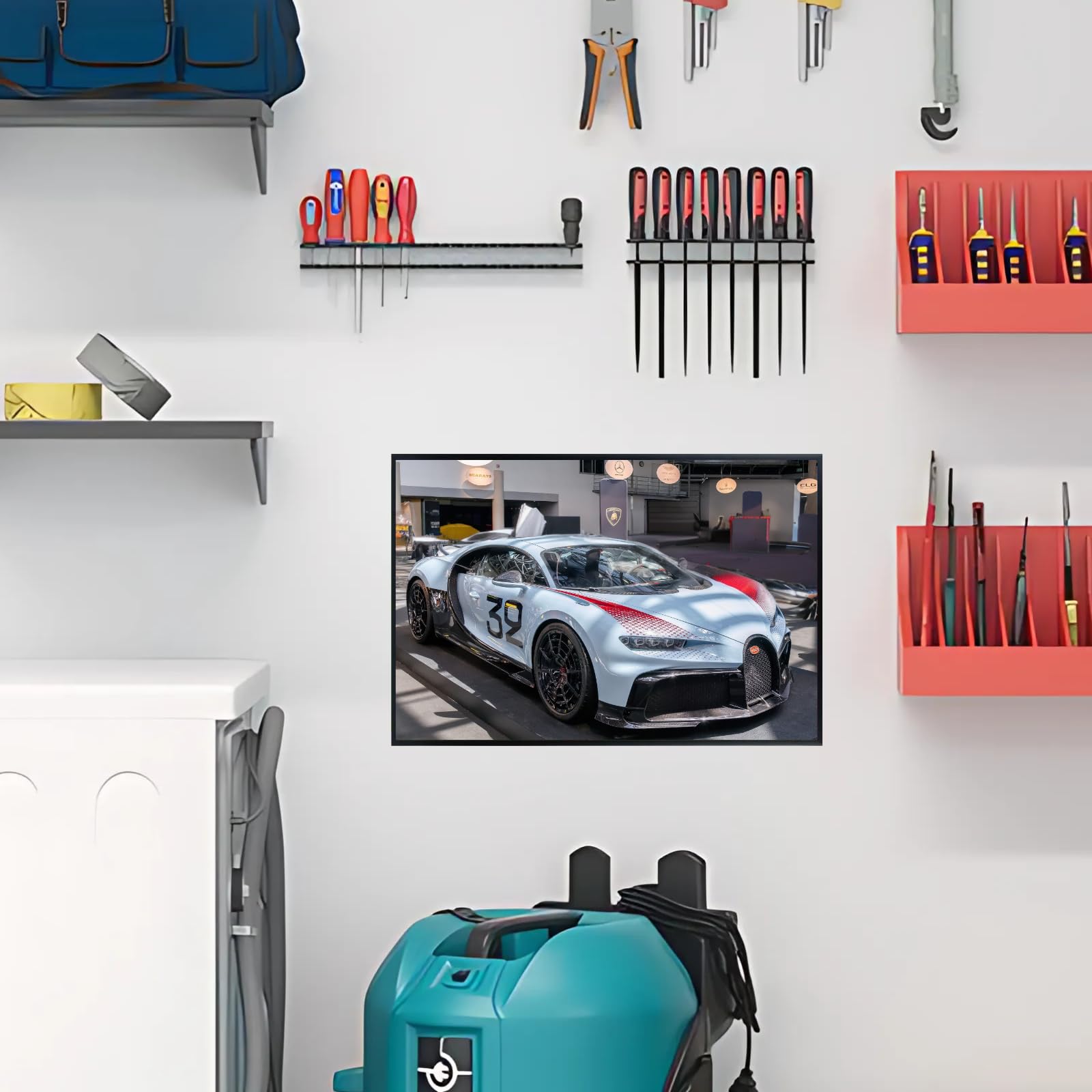 Blessed Posters Bugatti Chiron Wall Art – Modern Supercar Poster for Garage, Office, or Living Room – Luxury Hypercar Print – Automotive Art Gift for Car Collectors