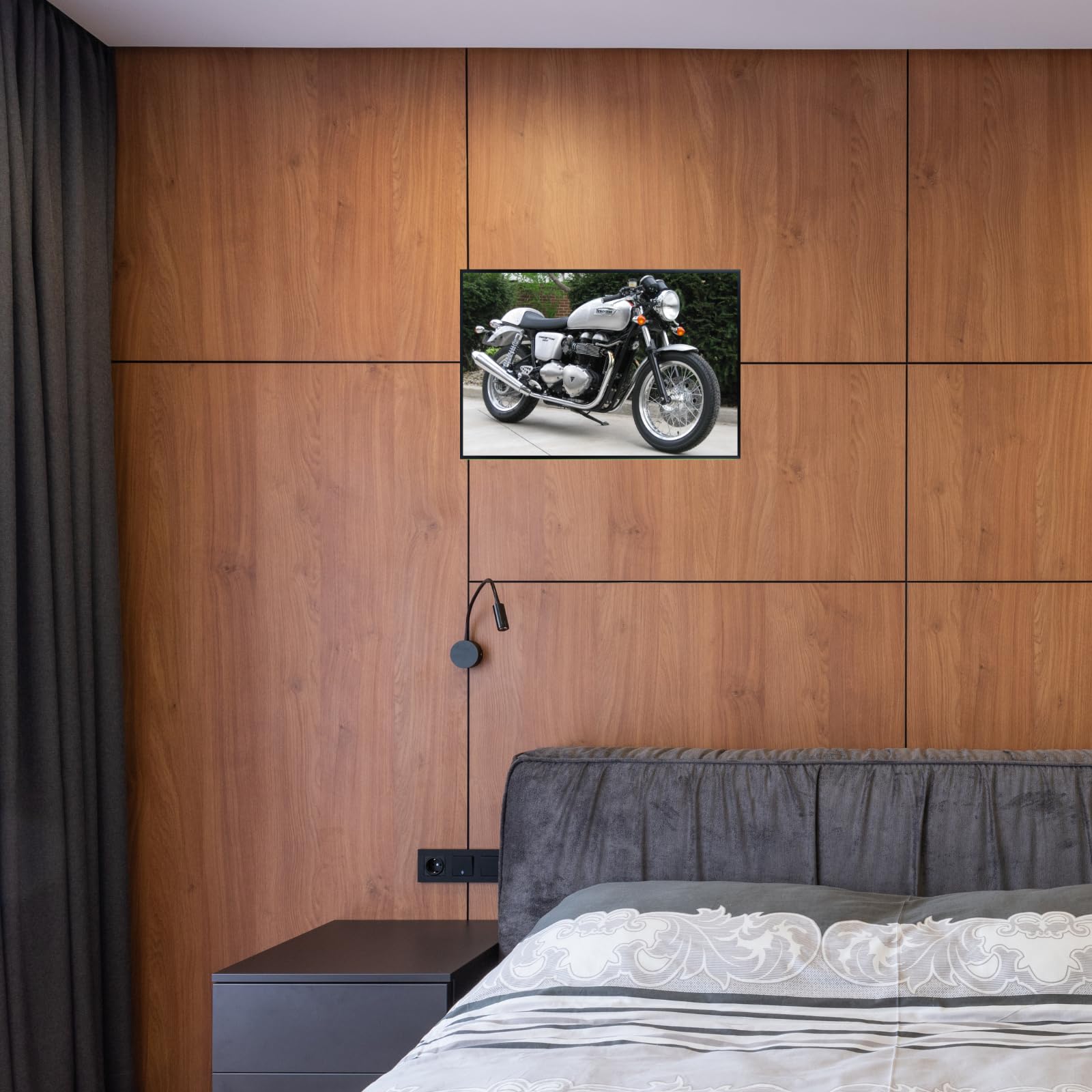 Triumph Thruxton 900 Motorcycle Poster Cafe Racer Print Motorbike Wall Art Decor for Garage, Office, or Man cave