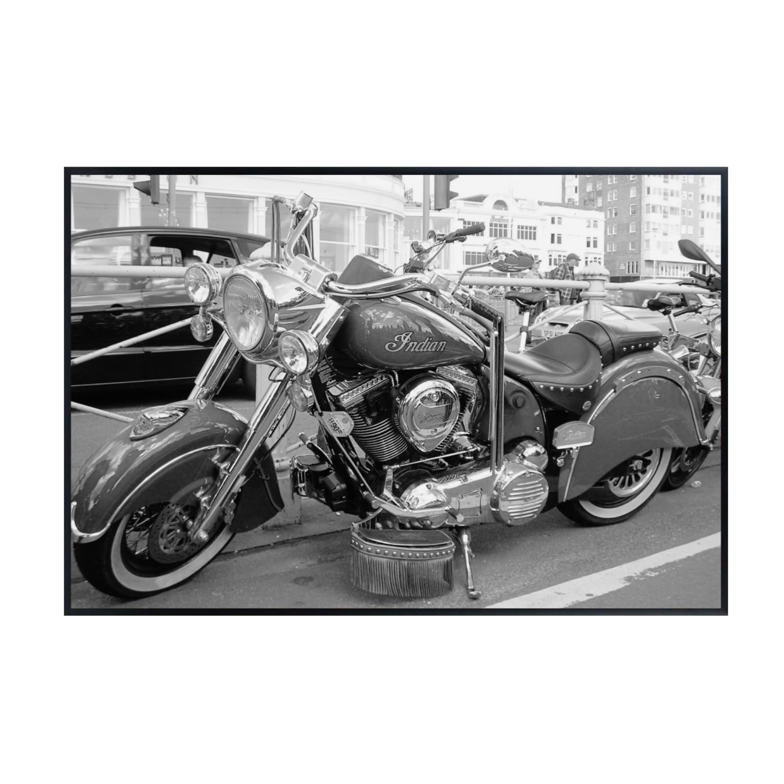 Indian Chief Vintage Motorcycle Poster - Classic Cruiser Wall Art Print for Riders, Garage Decor or Man Cave