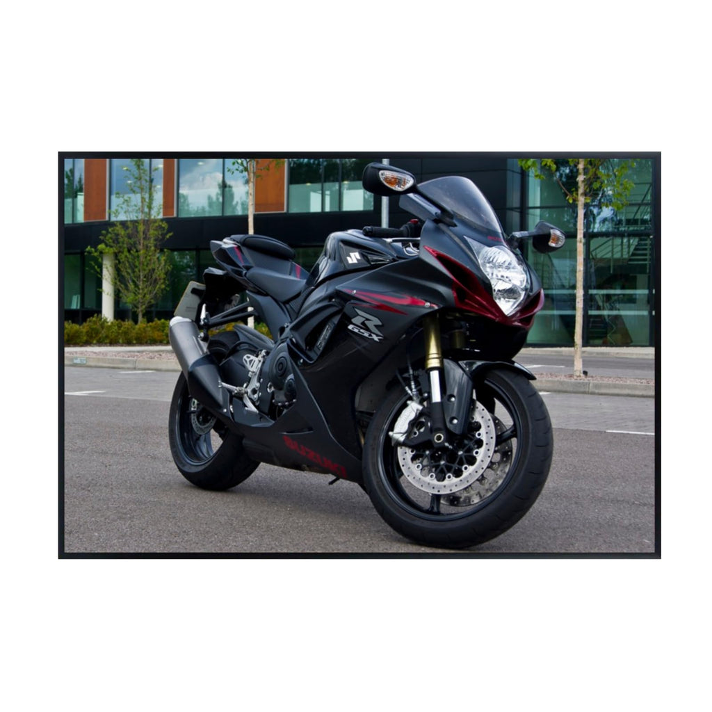 Suzuki GSX-R750 Motorcycle Poster - Sport Bike Wall Art Print for  Garage, Office or Living Room