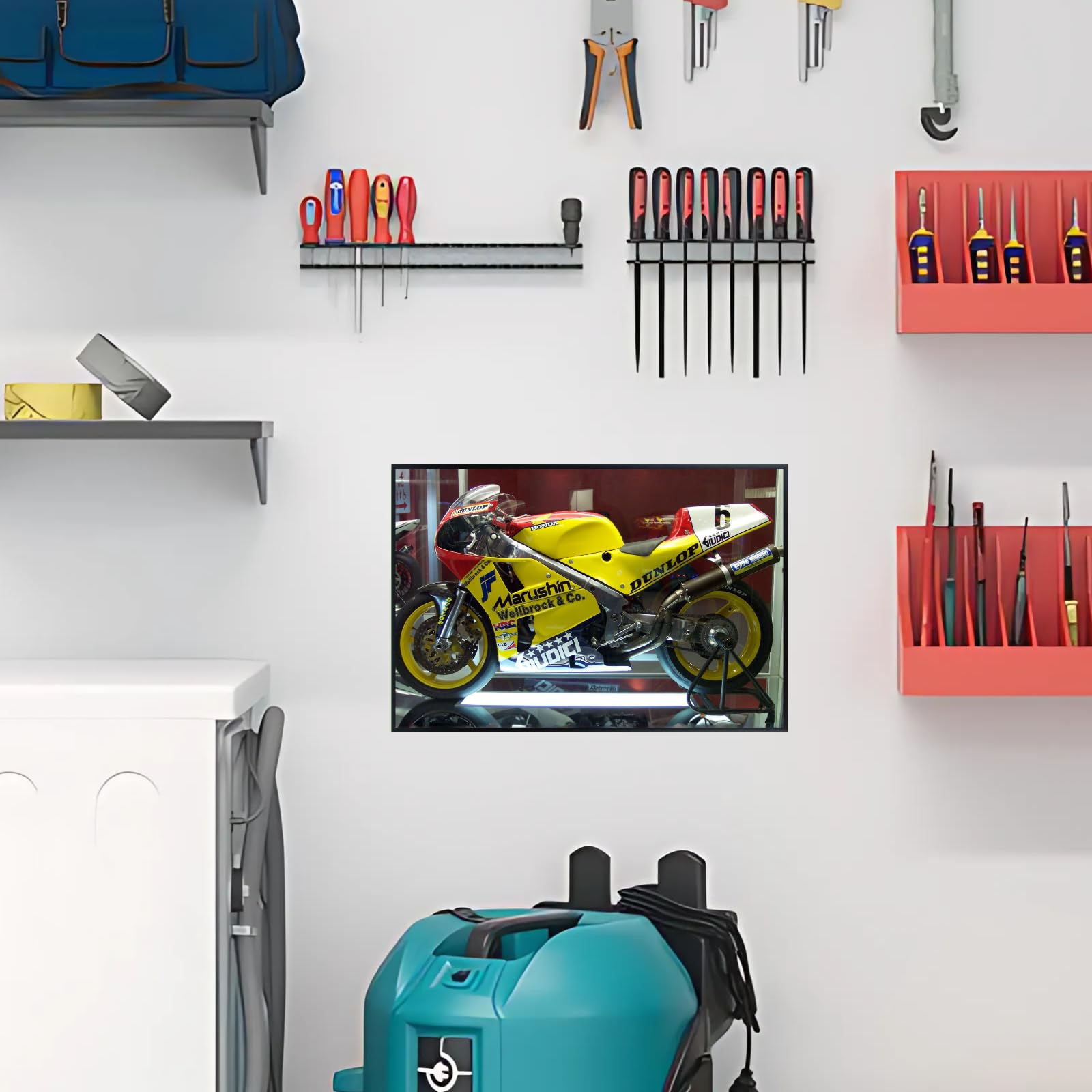 VFR750R RC30 Motorbike Poster - Sport Motorcycle Wall Art fo Garage, Living Room or Man Cave