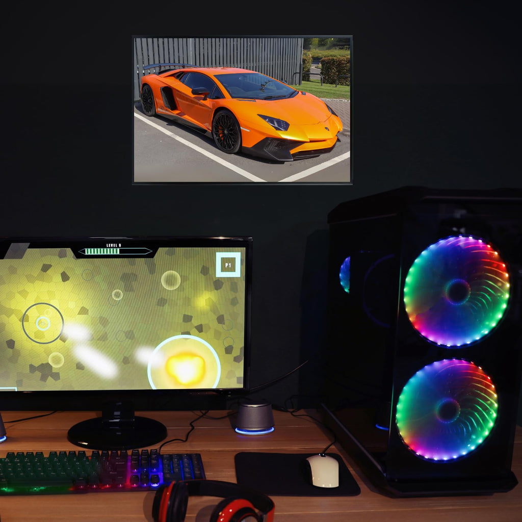 Blessed Posters Lamborghini Aventador Poster – Exotic Luxury Supercar Wall Art Print for Garage Office Bedroom Living Room Décor – Automotive Gift