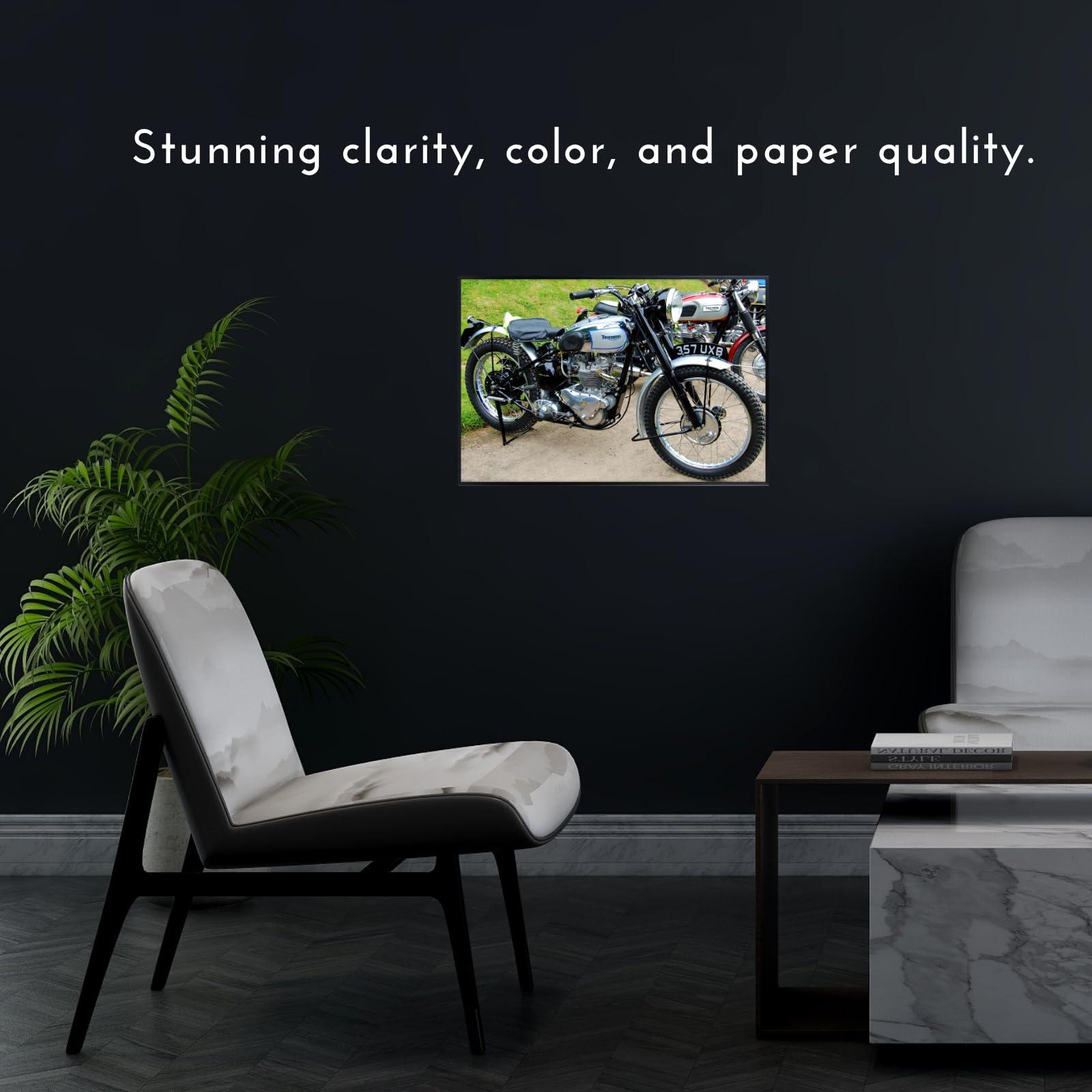 Triumph 6T Thunderbird Poster - Classic Motorcycle Wall Art for Garage, Office, Home