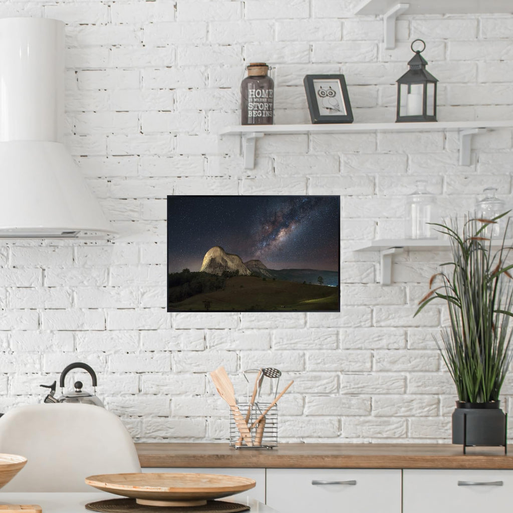 Blessed Posters Milky Way Poster – Galaxy Night Sky Wall Art for Bedroom, Living Room, Office, or Home Decor – Space Photography Print