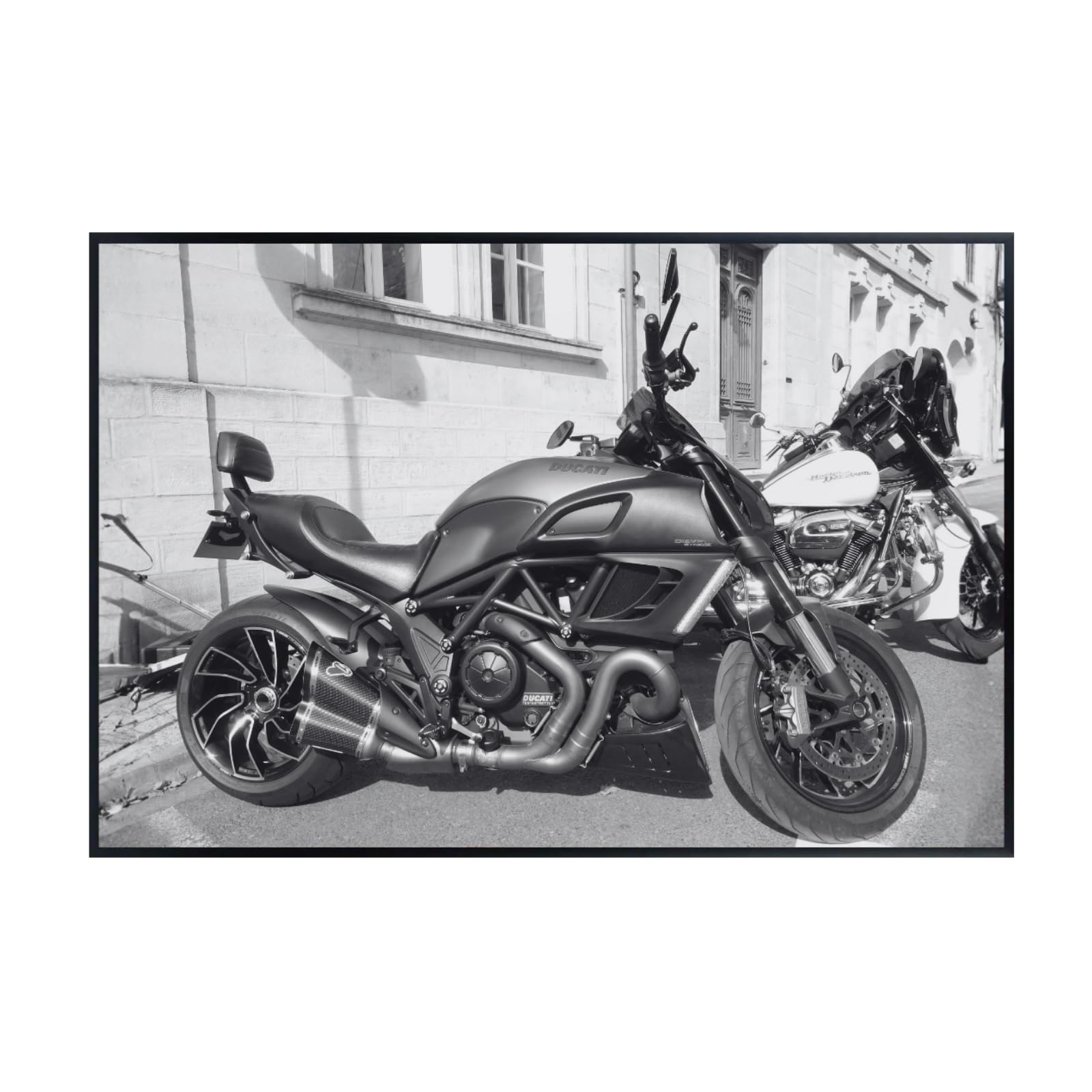 Ducati Diavel Motorcycle Poster - Sport Cruiser Wall Art Print for Rider Garage, Living Room or Man Cave