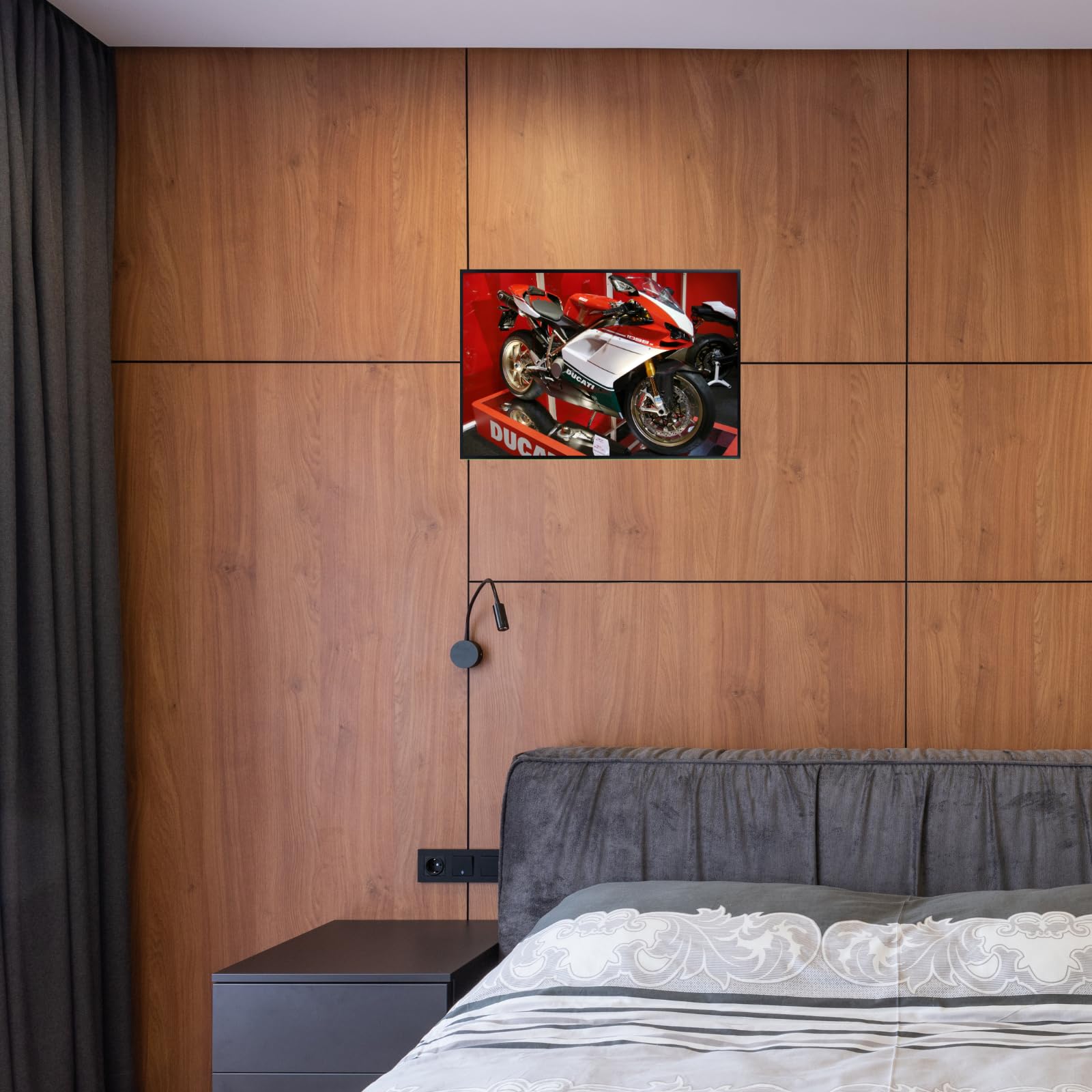 Ducati 1098 S Tricolore Poster - Sport Motorcycle Wall Deco for Garage, Living Room or Man Cave
