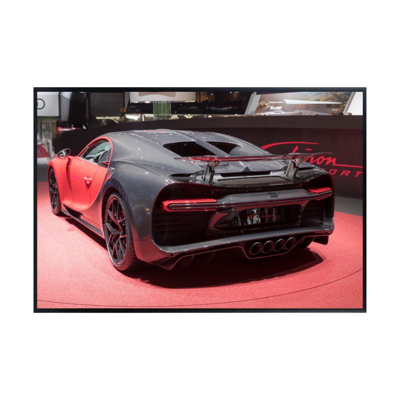 Blessed Posters Bugatti Chiron Wall Art – Modern Hypercar Poster for Garage, Bedroom, or Office – Luxury Supercar Print – Exotic Automotive Decor Gift for Car Enthusiasts