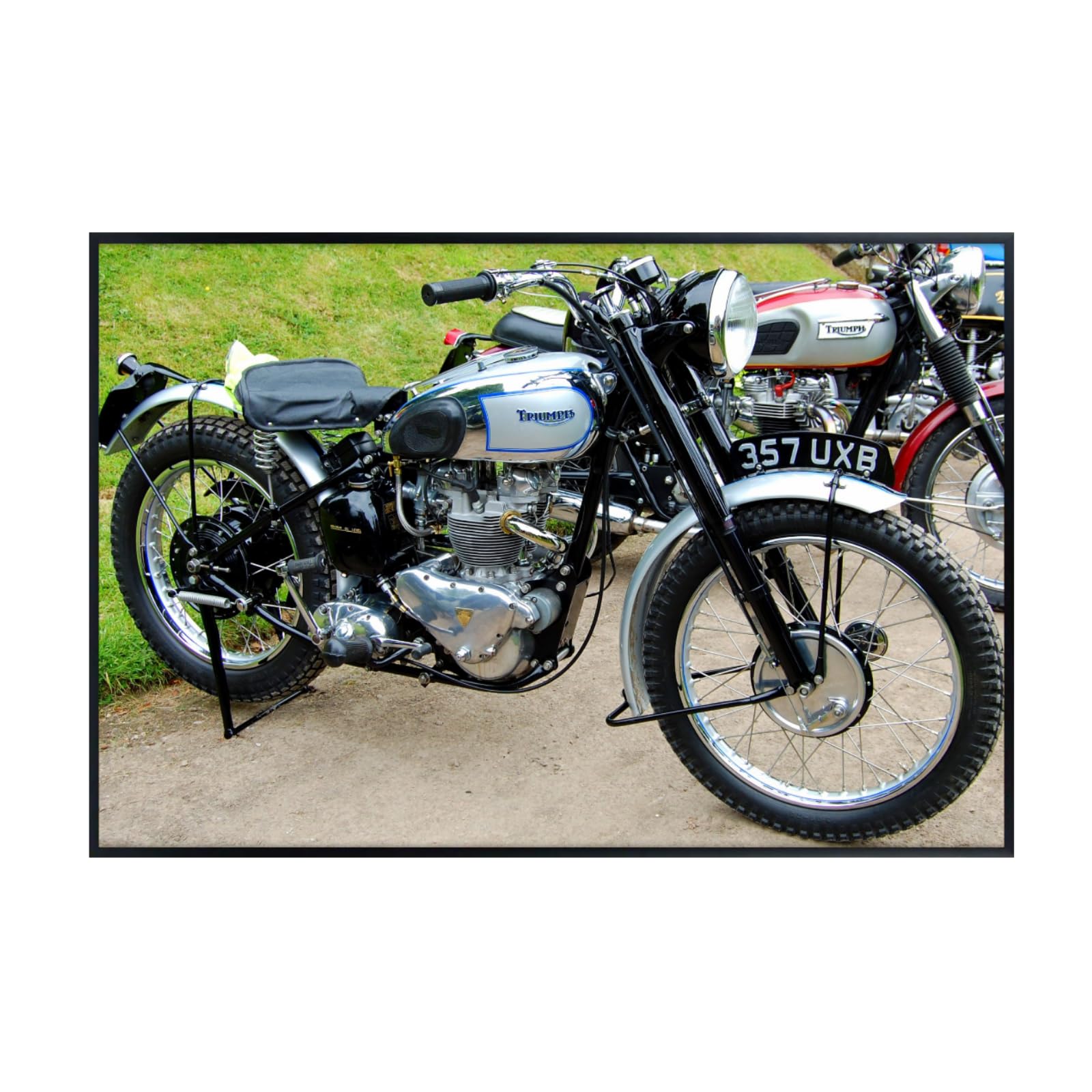Triumph 6T Thunderbird Poster - Classic Motorcycle Wall Art for Garage, Office, Home