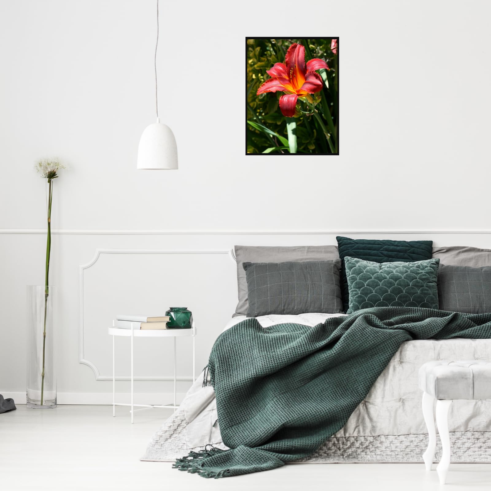 Hemerocallis Flower Poster – Botanical Wall Art for Home Decor, Nature Print for Living Room, Bedroom, Office, Botanical Illustration Art