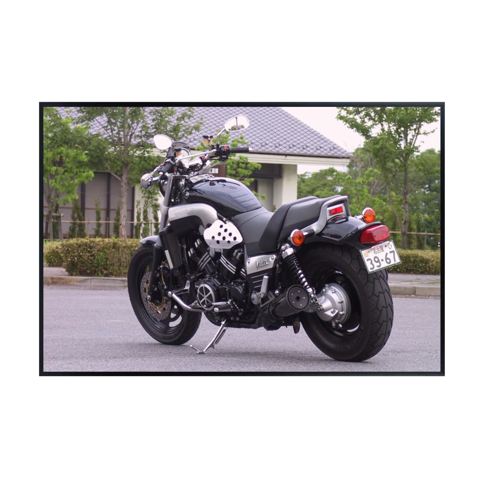 Yamaha VMAX Motorcycle Poster - Power Cruiser Wall Art Print for Rider Garage, Living Room or Man Cave