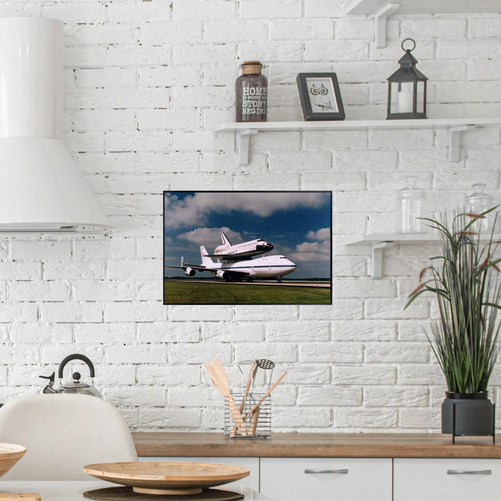 Blessed Posters Space Shuttle Transit Poster – Galaxy Wall Art Print for Home Office Bedroom Decor – Space Photography Artwork