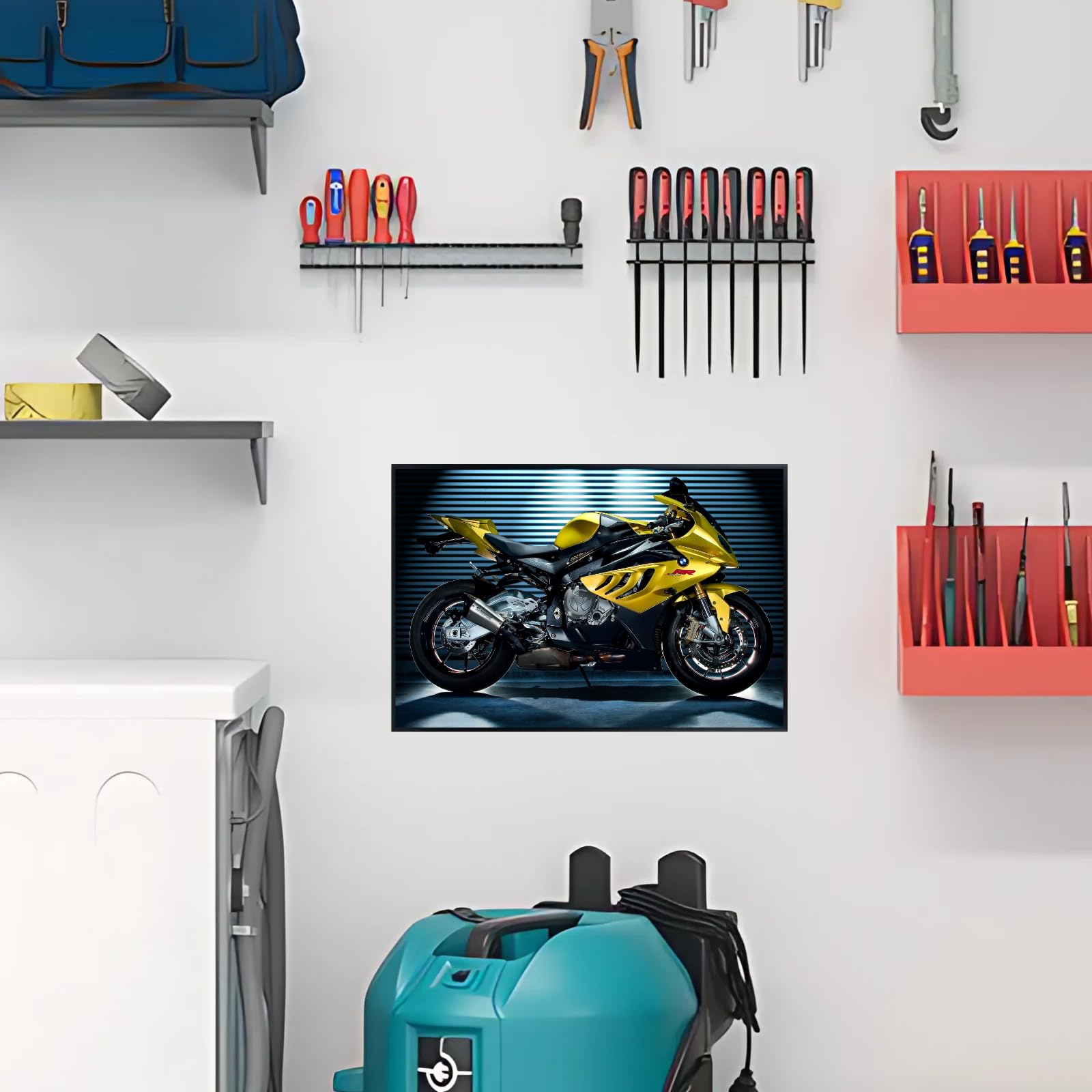BMW S1000RR Poster – Sport Bike Wall Art for Motorcycle Enthusiasts, Riders, or Garage Decor