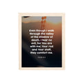 Psalm 23:4 Bible Verse Wall Art Scripture Poster Print Christian Home Decor Inspirational Faith Gifts
