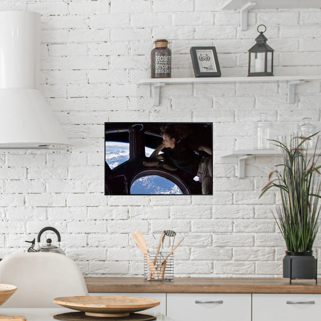 Blessed Posters Tracy Caldwell Dyson in Cupola Wall Art – NASA Astronaut Space Station Poster – Astronomy Photography Print for Home Office Bedroom Decor